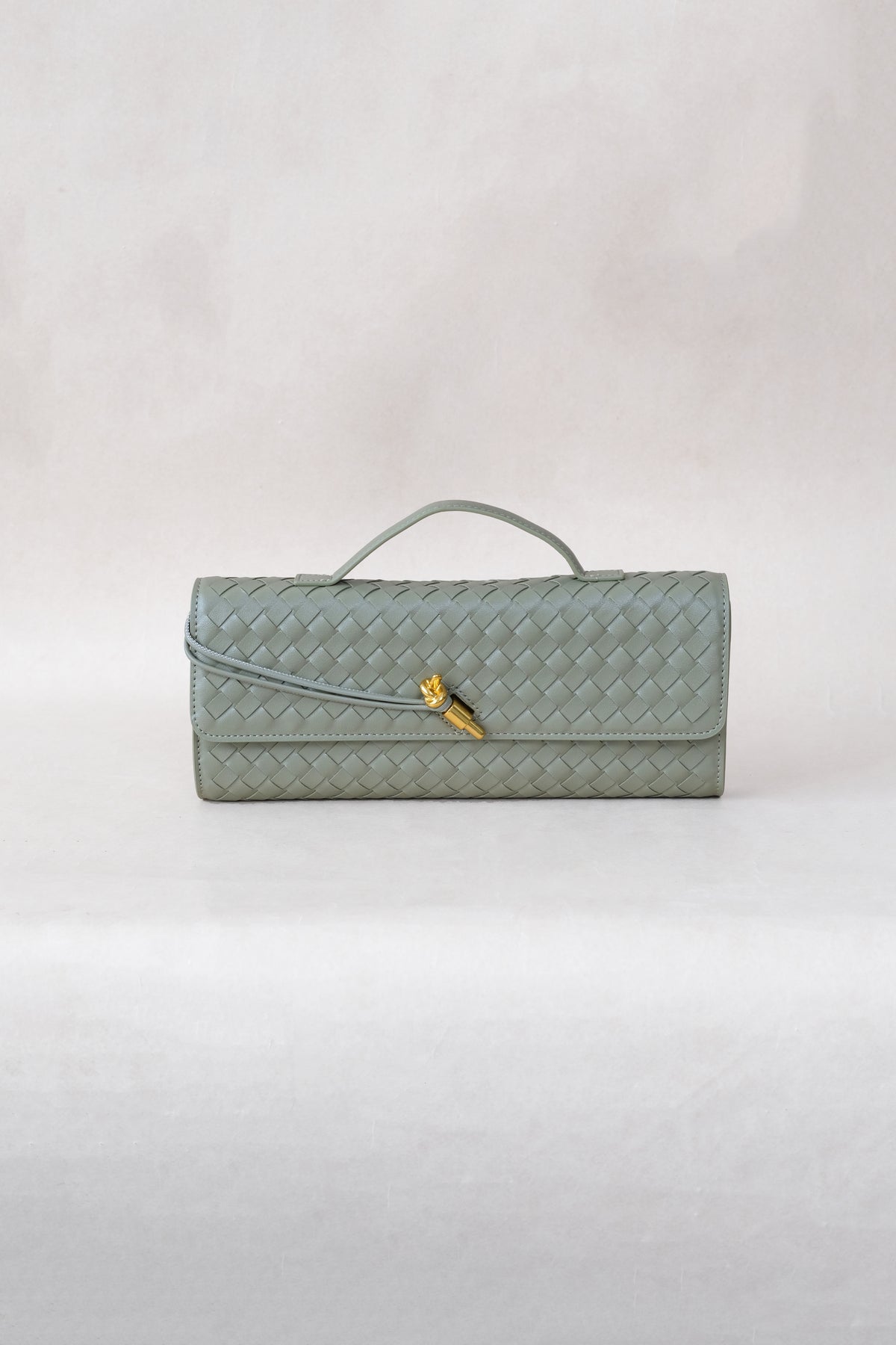 Artisan Crafted Flap Bag - Mineral Green