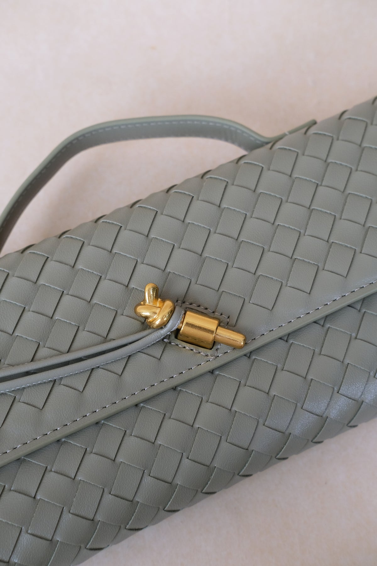 Artisan Crafted Flap Bag - Mineral Green