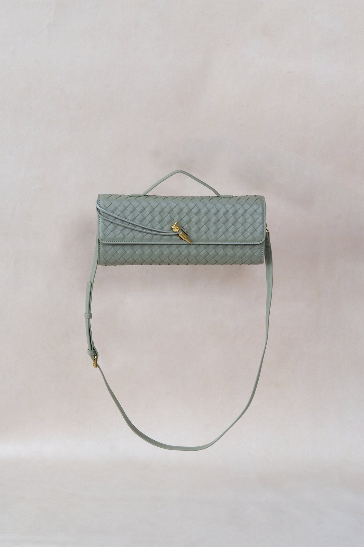 Artisan Crafted Flap Bag - Mineral Green