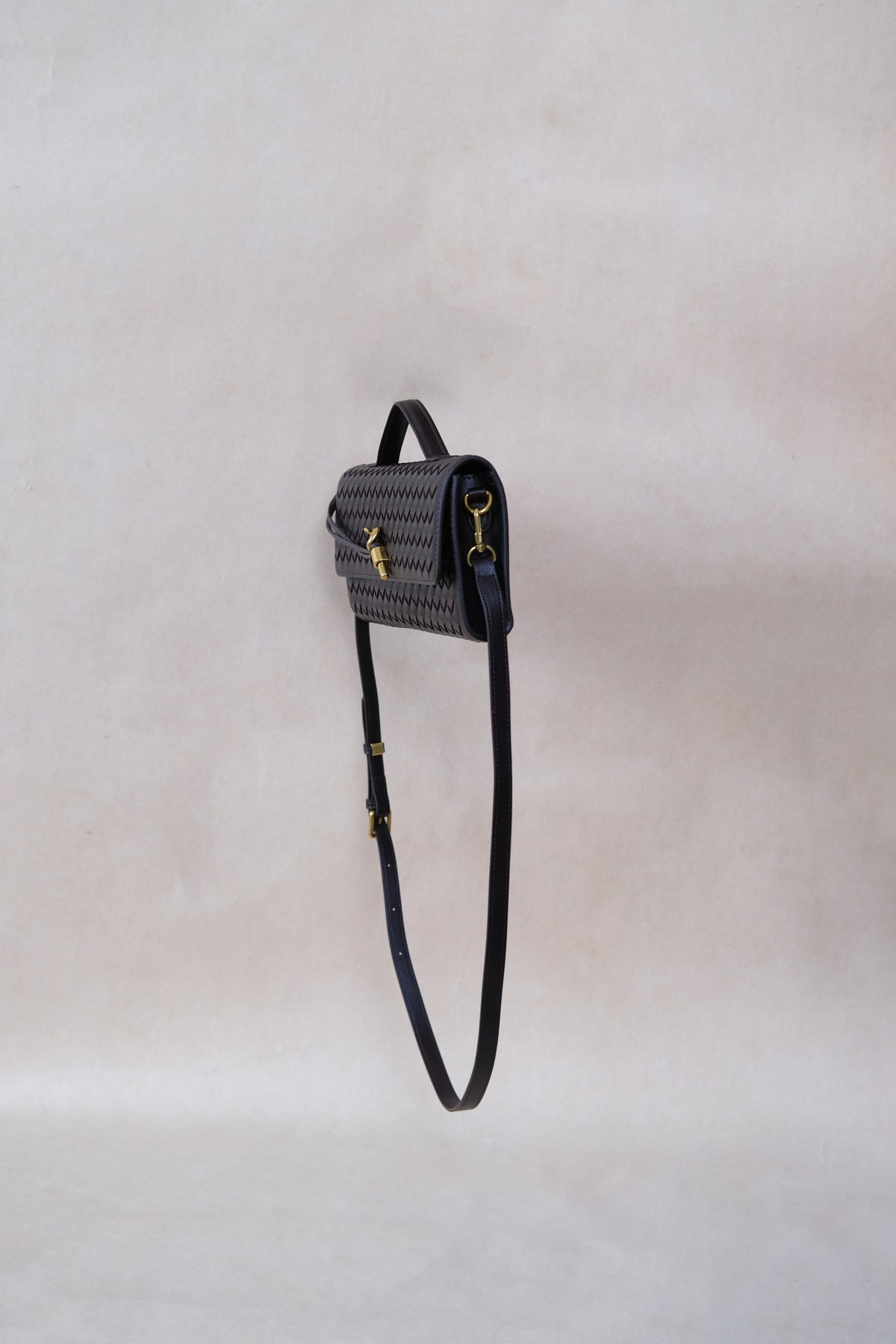 Artisan Crafted Flap Bag - Black Currant