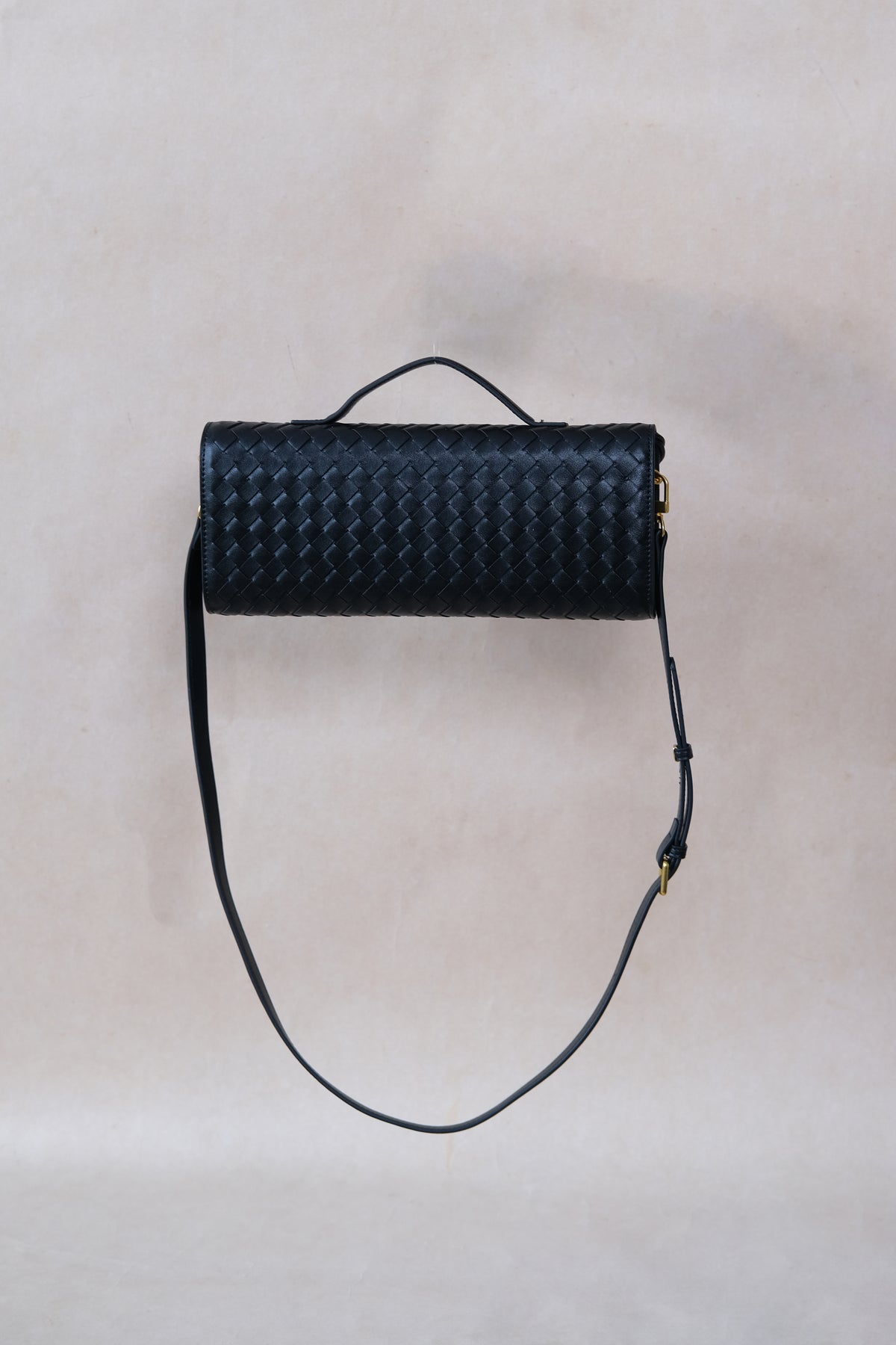 Artisan Crafted Flap Bag - Shinny Black
