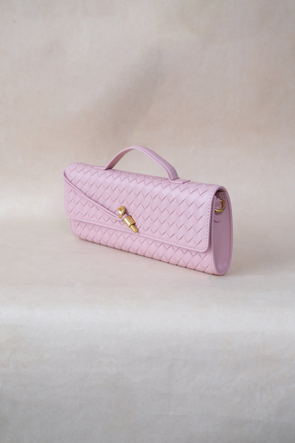 Artisan Crafted Flap Bag - Lotus Pink