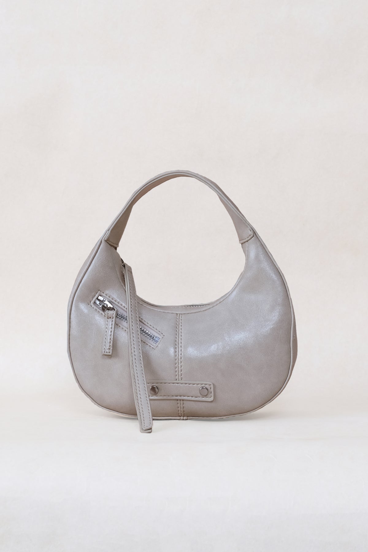 Véra Mini Hobo Bag - White Sand