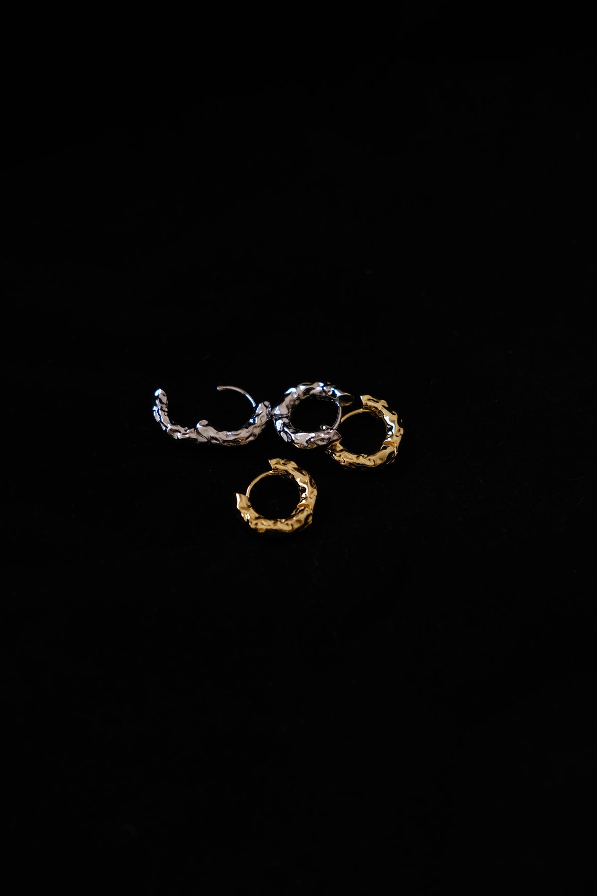 French Irregular Earrings In Silver