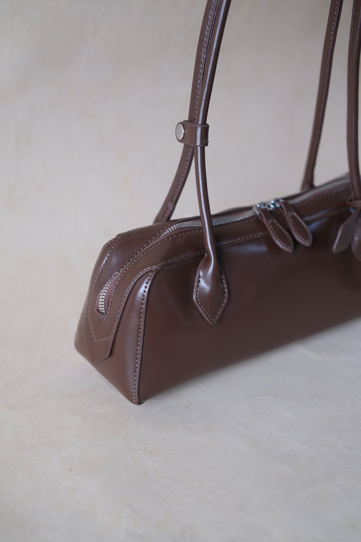 Clémence Shoulder Baguette - Coffee
