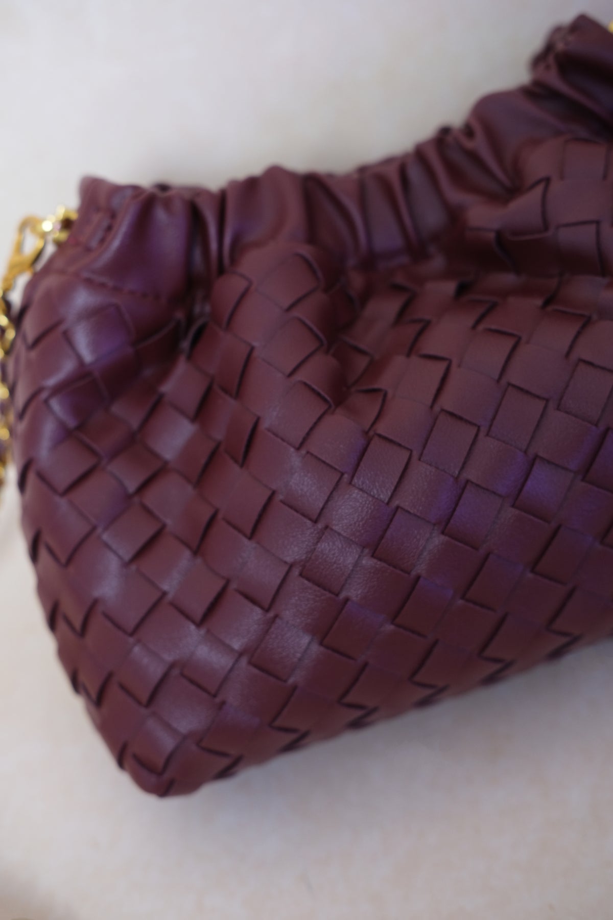 Artisan Signature Cloud Bag - Shinny Wine Red