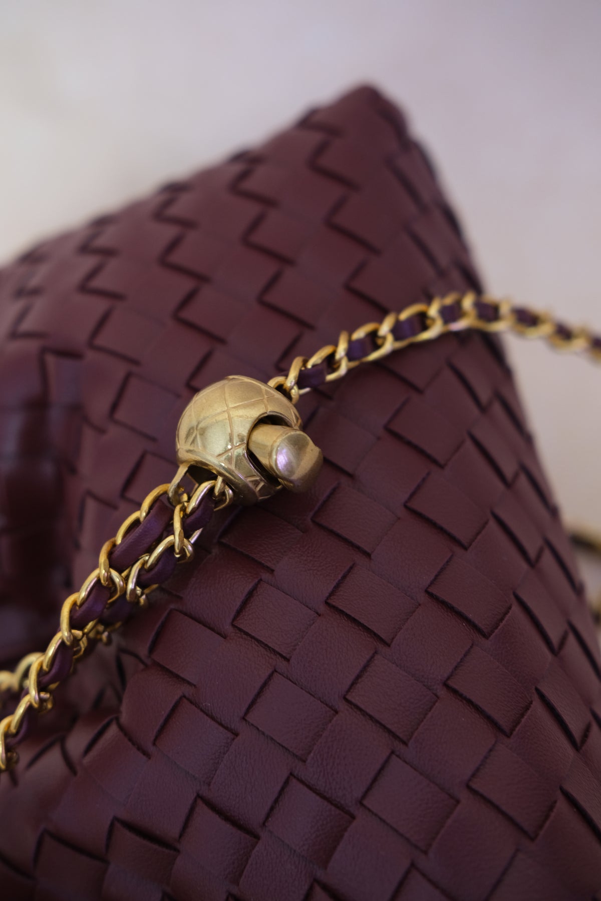 Artisan Signature Cloud Bag - Shinny Wine Red