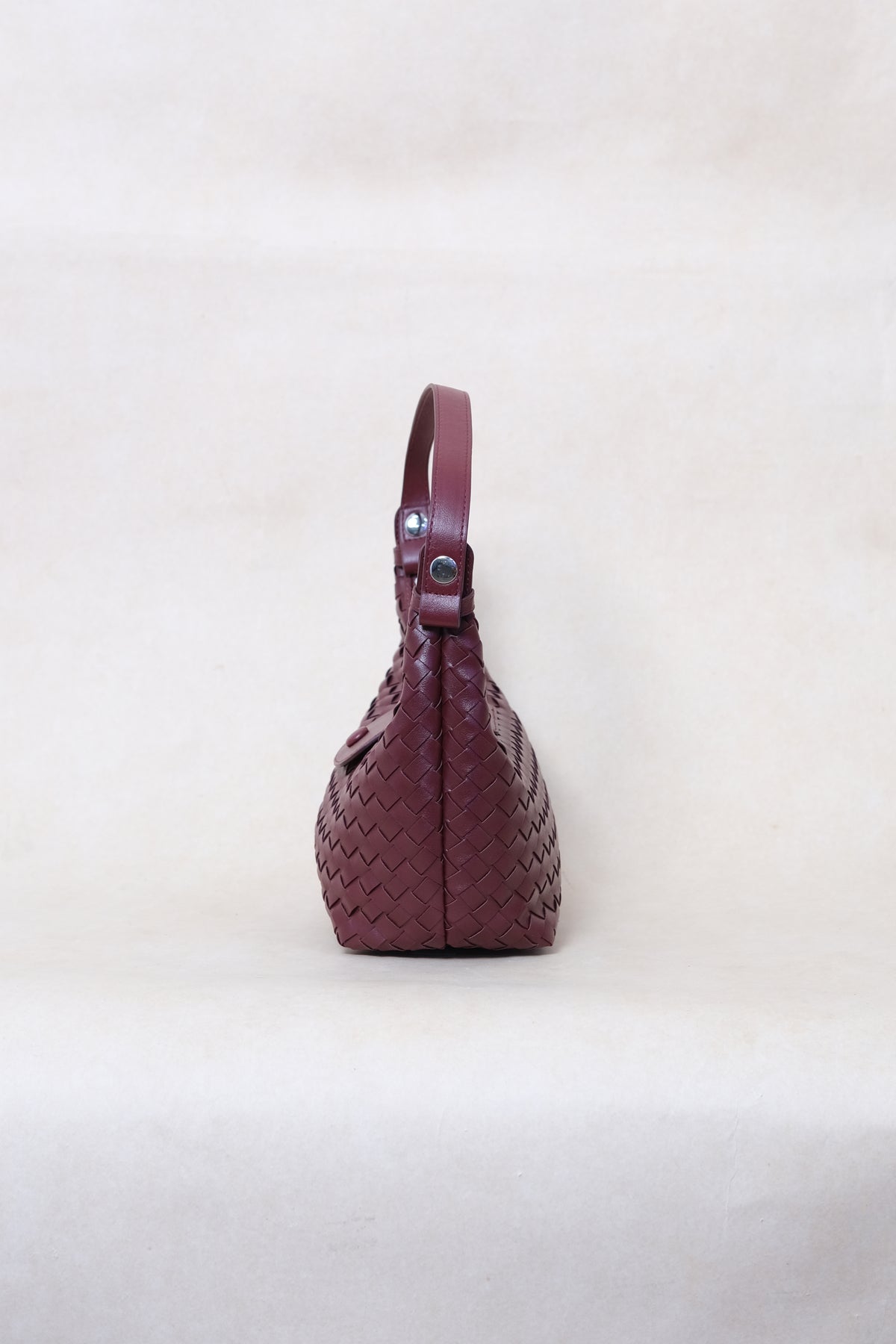 Artisan Aurelia Crescent Bag - Shinny Wine Red