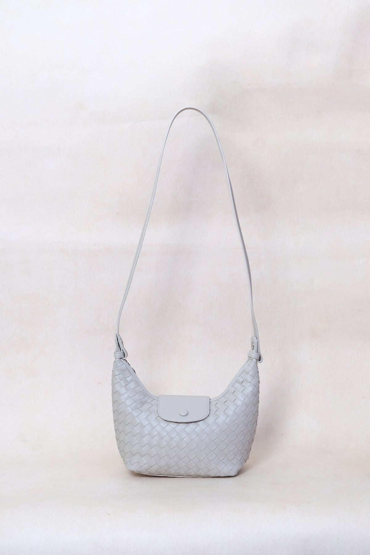 Artisan Aurelia Crescent Bag - White Sand