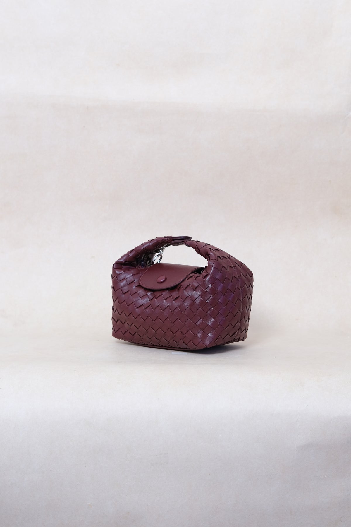 Artisan Aurelia Crescent Bag - Shinny Wine Red