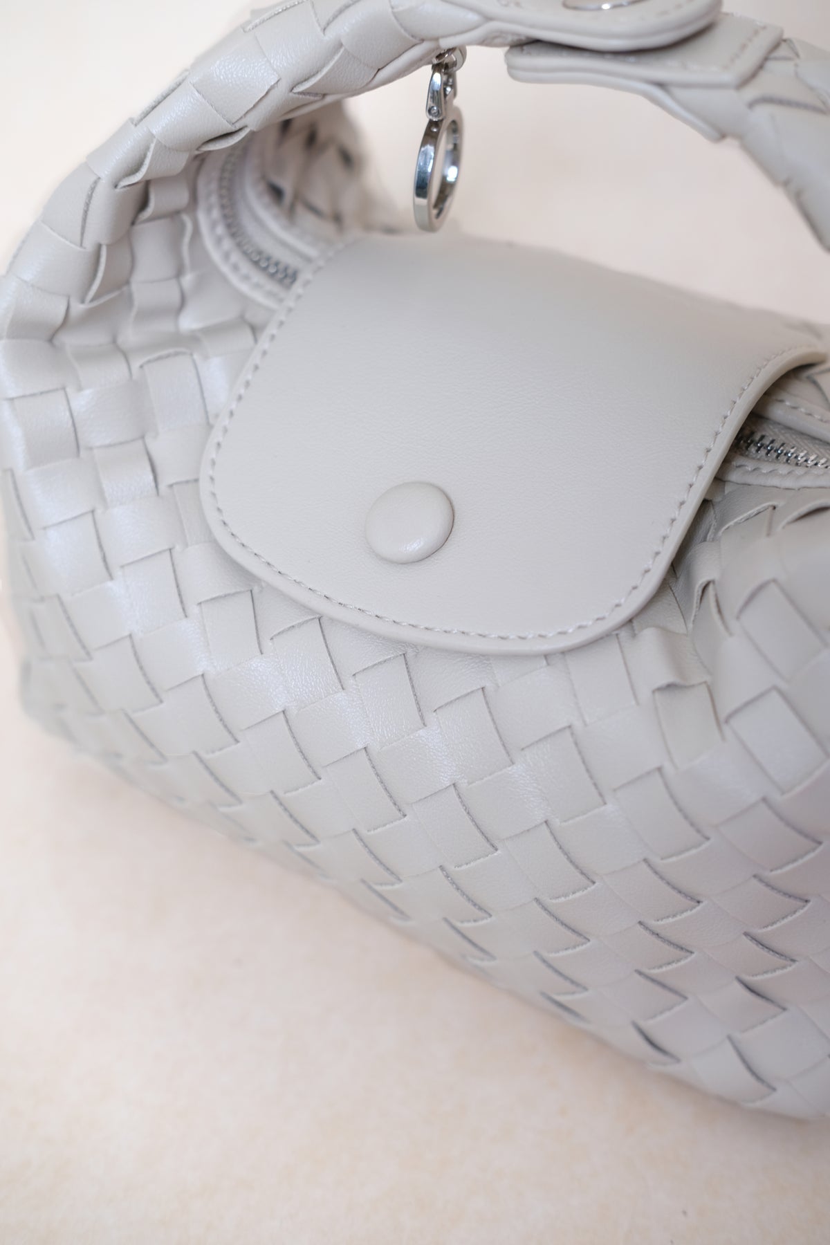 Artisan Aurelia Crescent Bag - White Sand