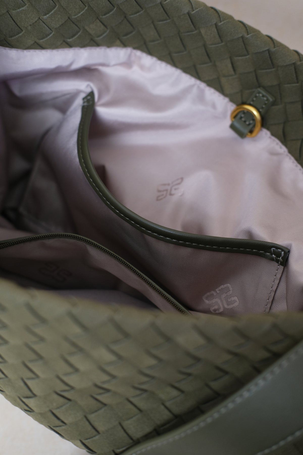 Artisan Soft Texture Tote - Olive Green