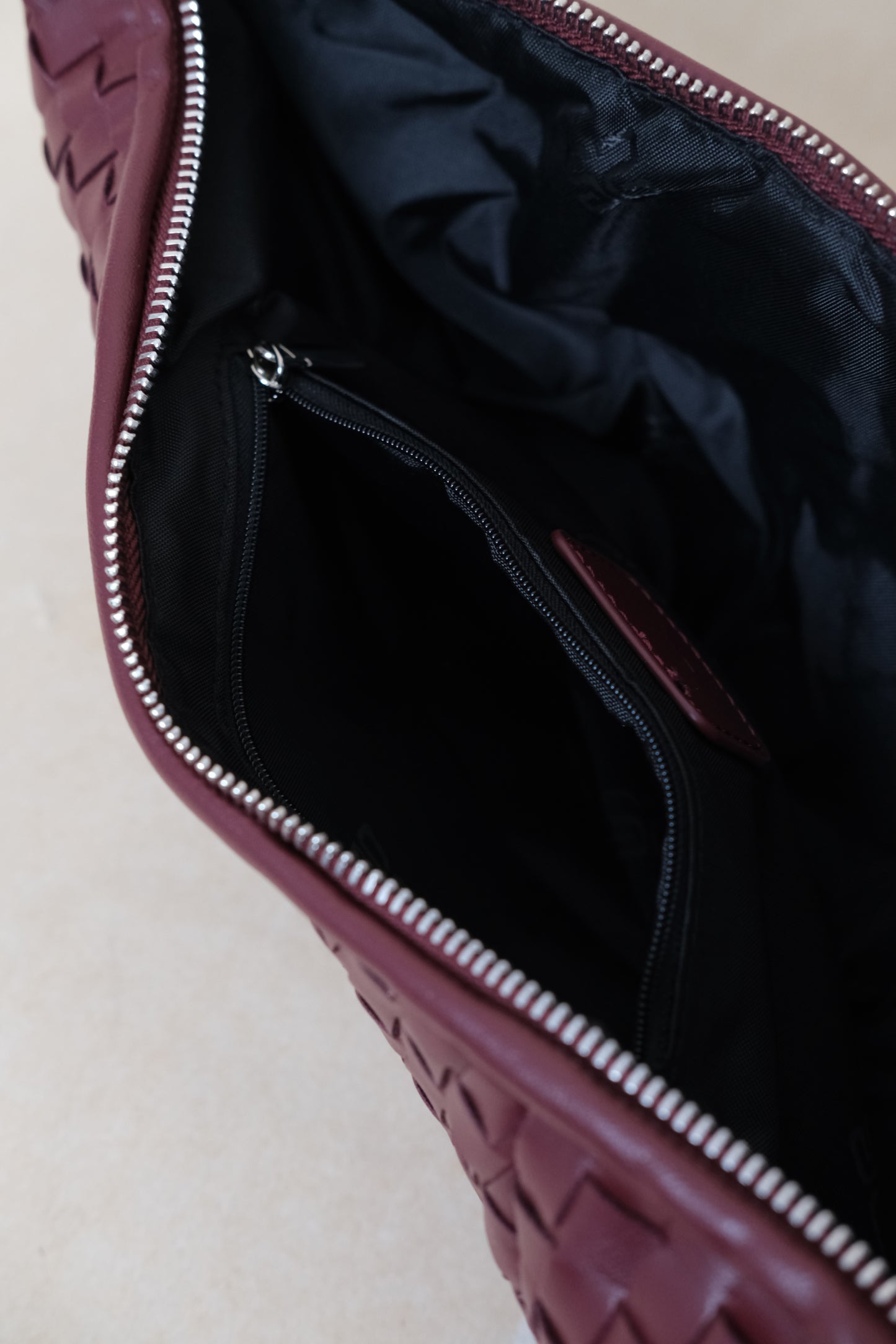 Artisan Classic Crescent Bag - Wine Red