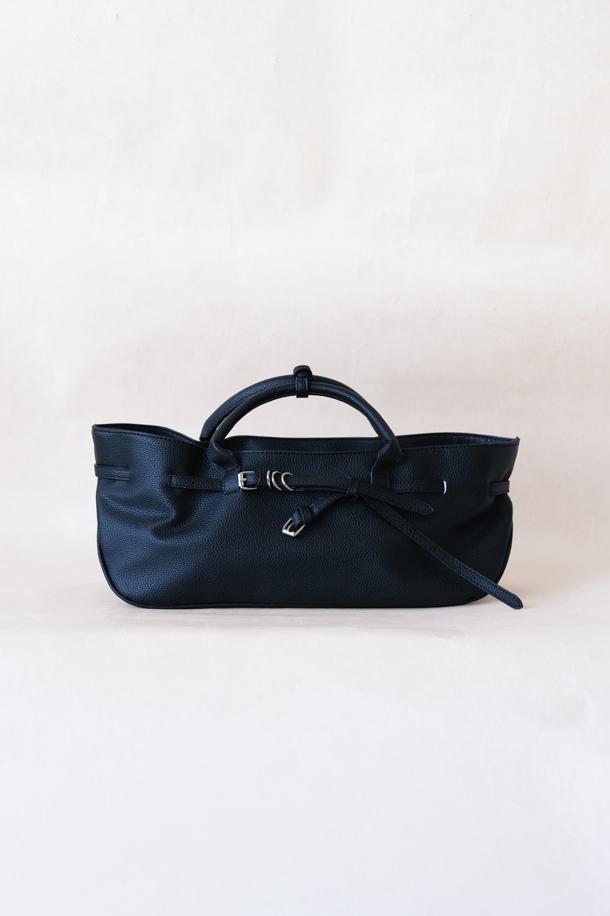 Luna Belted Baguette - Classic Black
