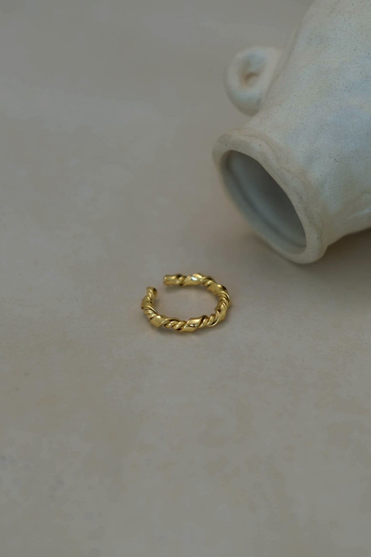 Knotted Ring in Gold Vermeil