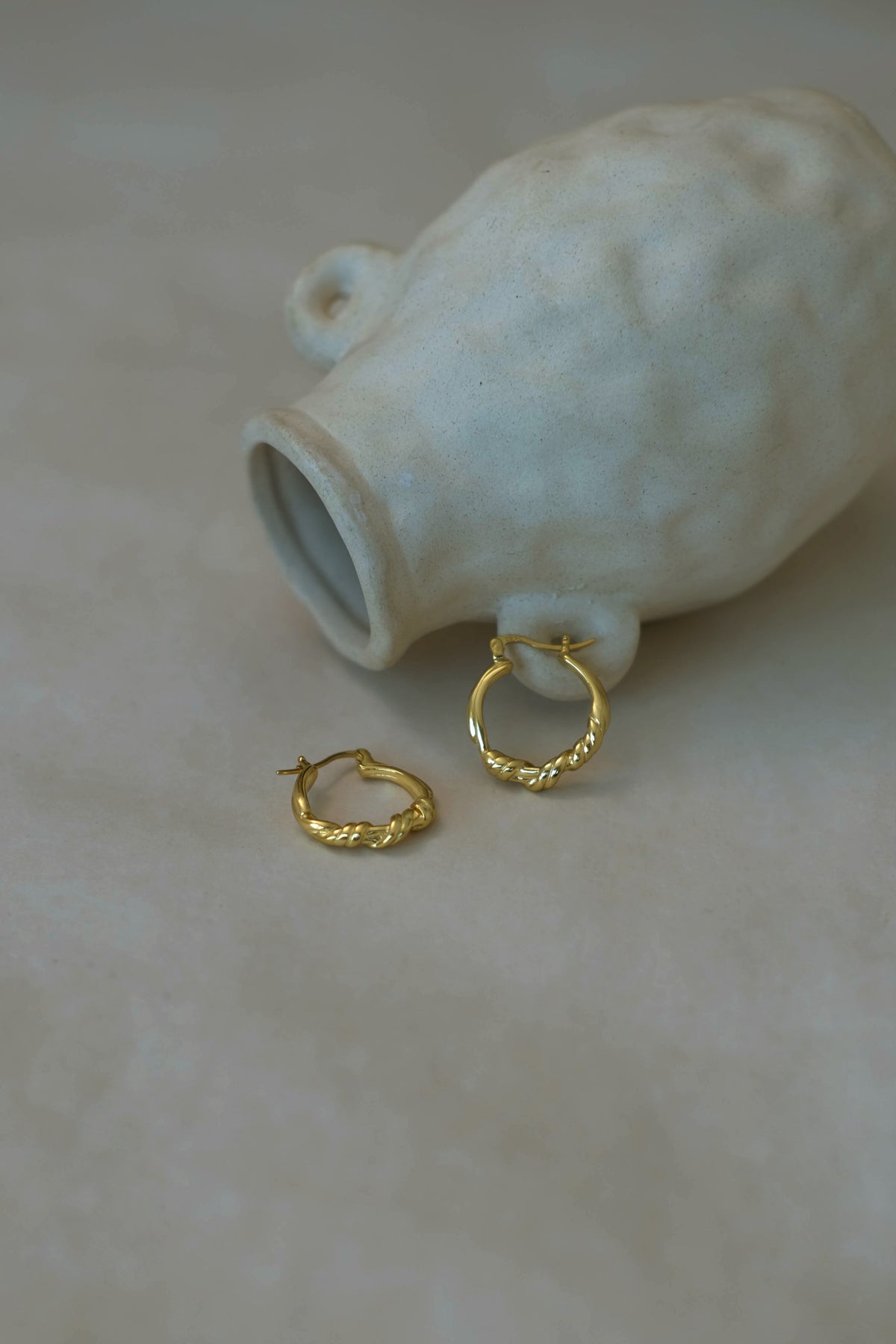 French Style Knotted Earrings in Gold Vermeil