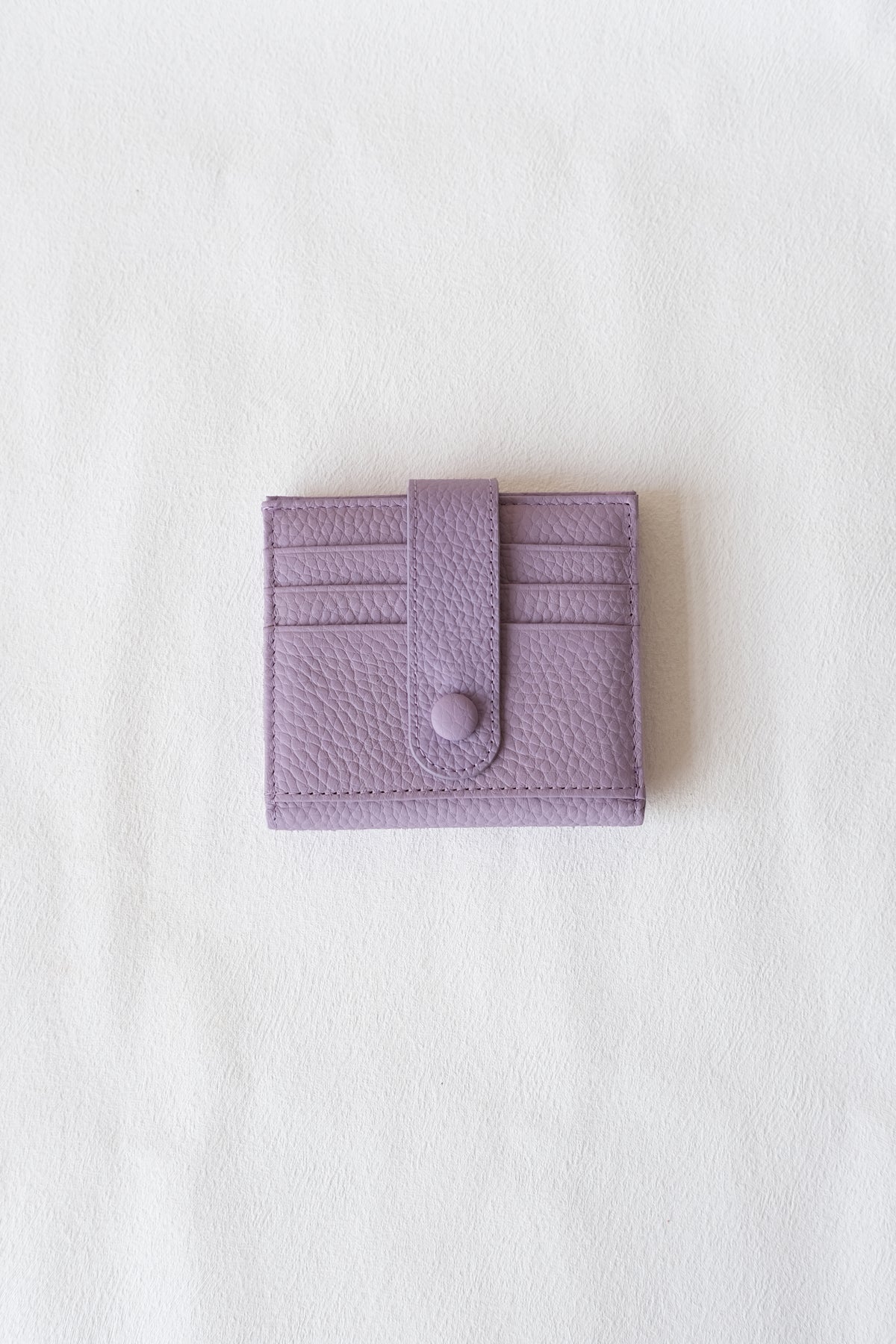 First Layer Genuine Leather Ultra-Thin Small Wallet In Purple