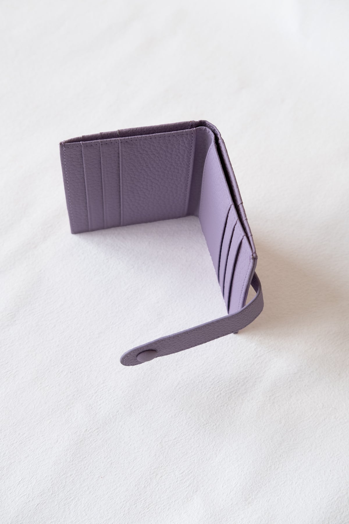 First Layer Genuine Leather Ultra-Thin Small Wallet In Purple