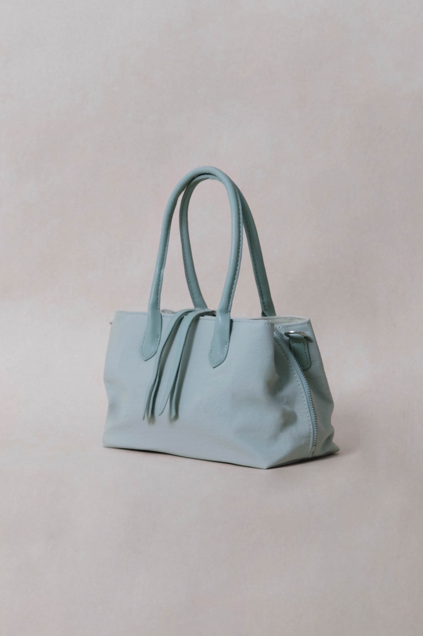 Mini Classic Flow Vegan Leather Tote - Mint Green