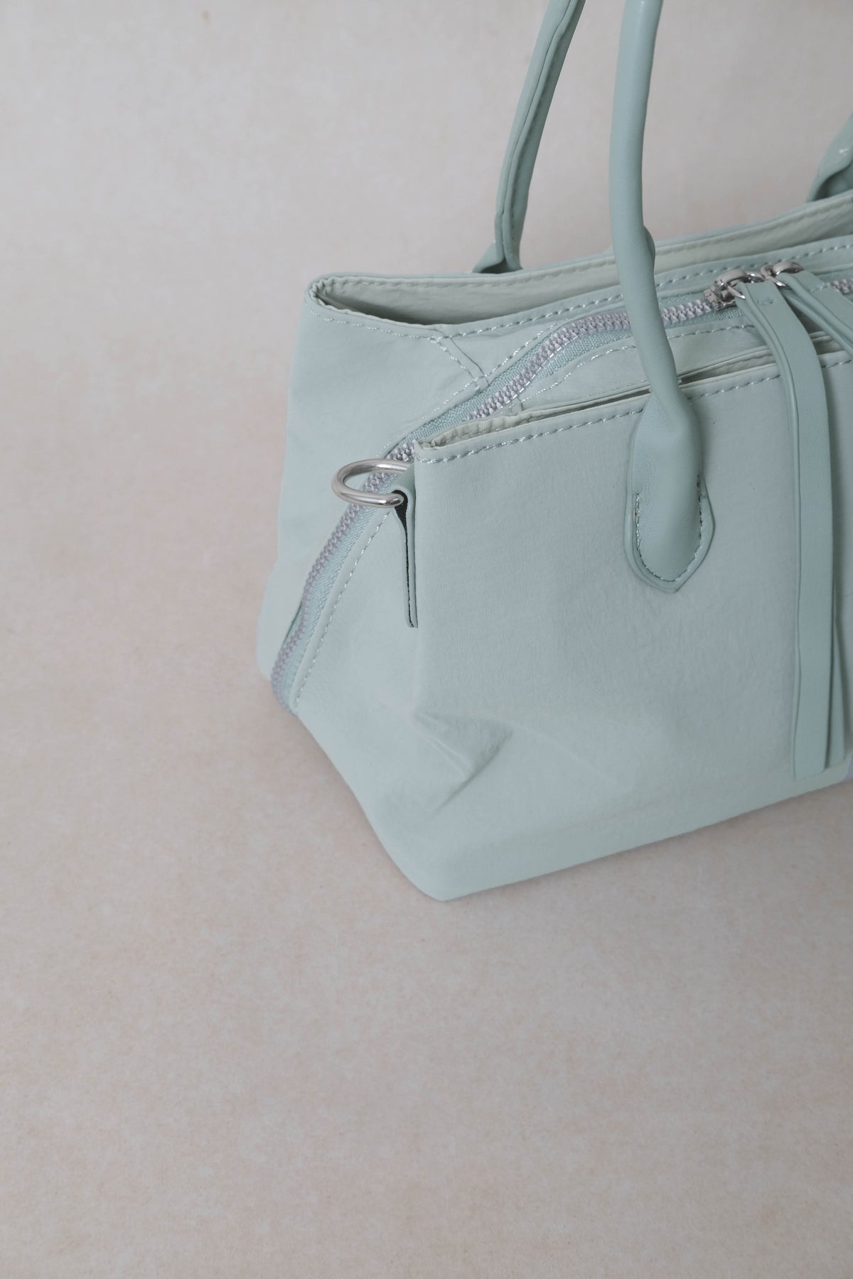 Mini Classic Flow Vegan Leather Tote - Mint Green