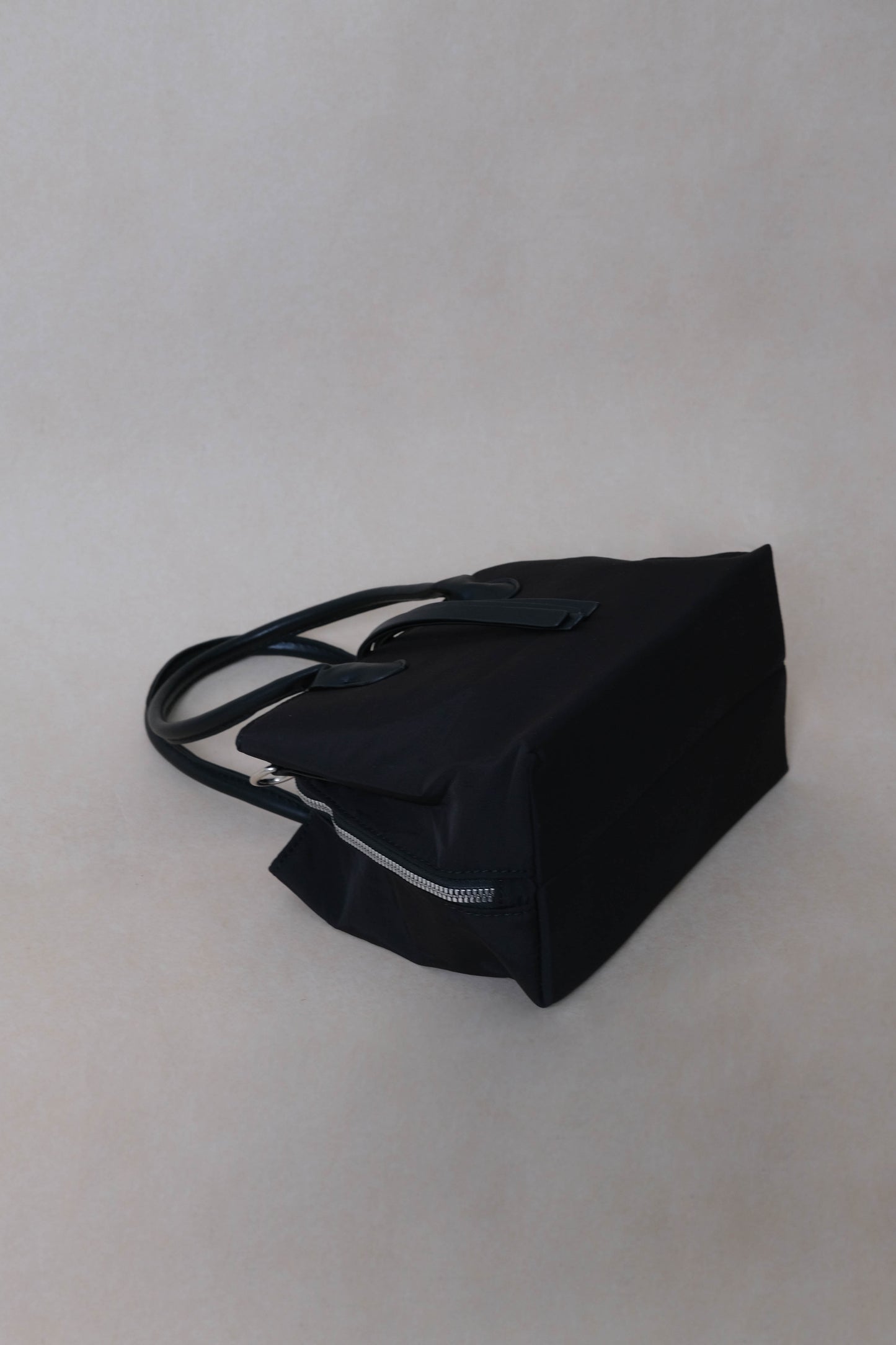 Mini Classic Flow Vegan Leather Tote - Black Purple