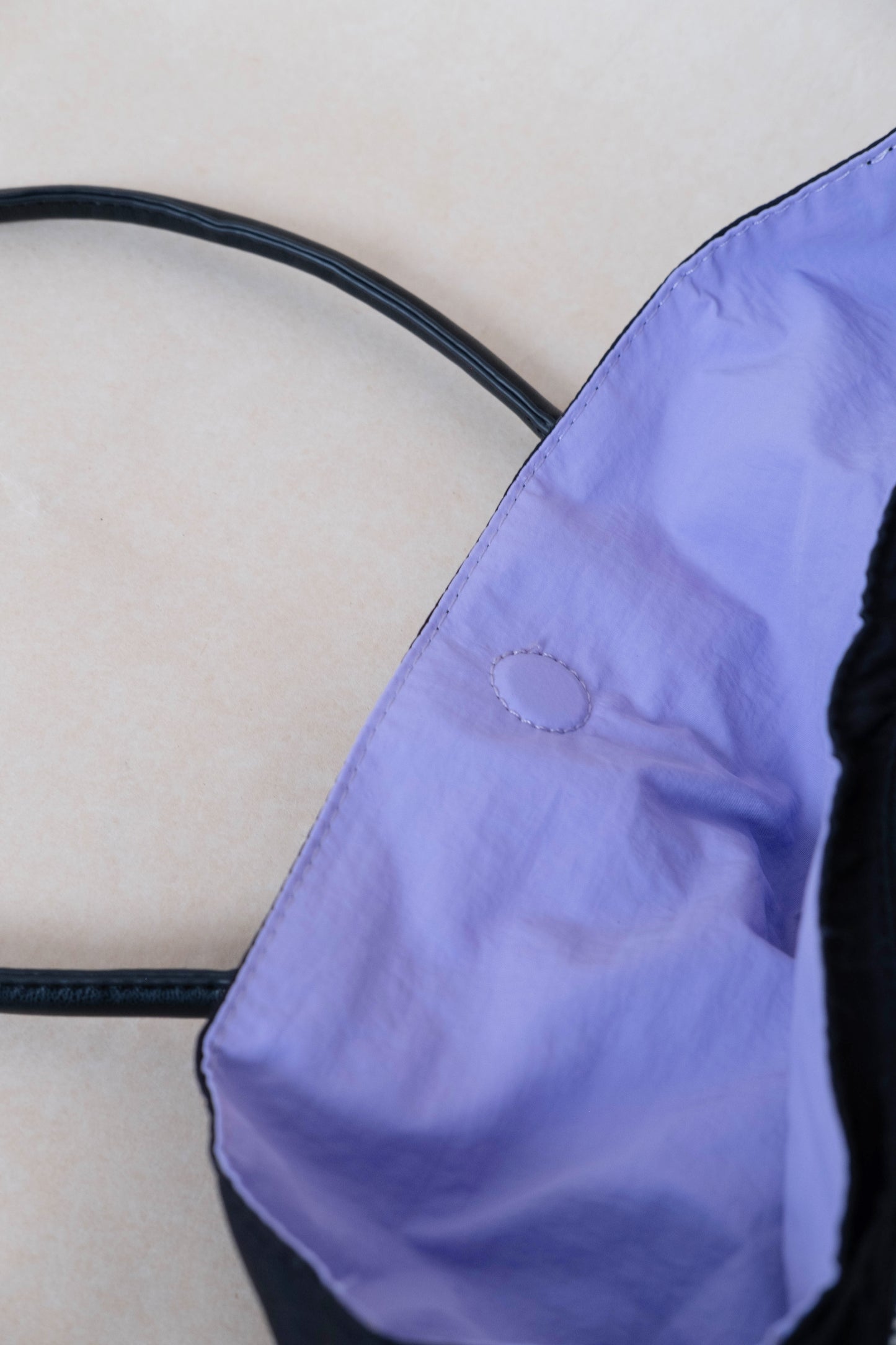 Classic Flow Vegan Leather Tote - Black Purple