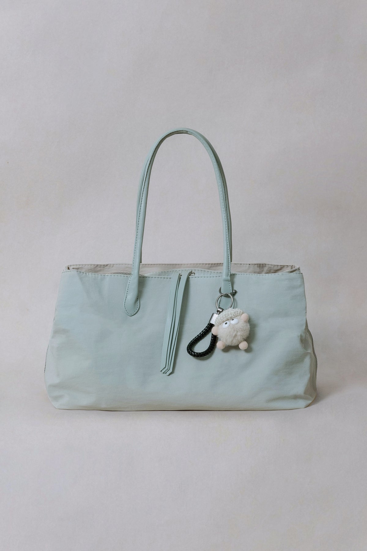 Classic Flow Vegan Leather Tote - Mint Green (With Charm)
