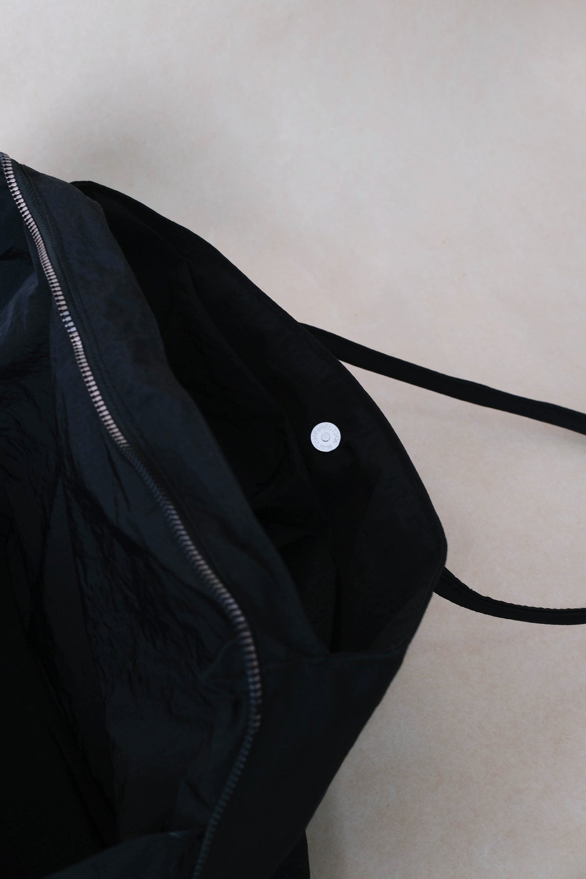 Classic Flow Nylon Tote - Classic Black (With Charm)