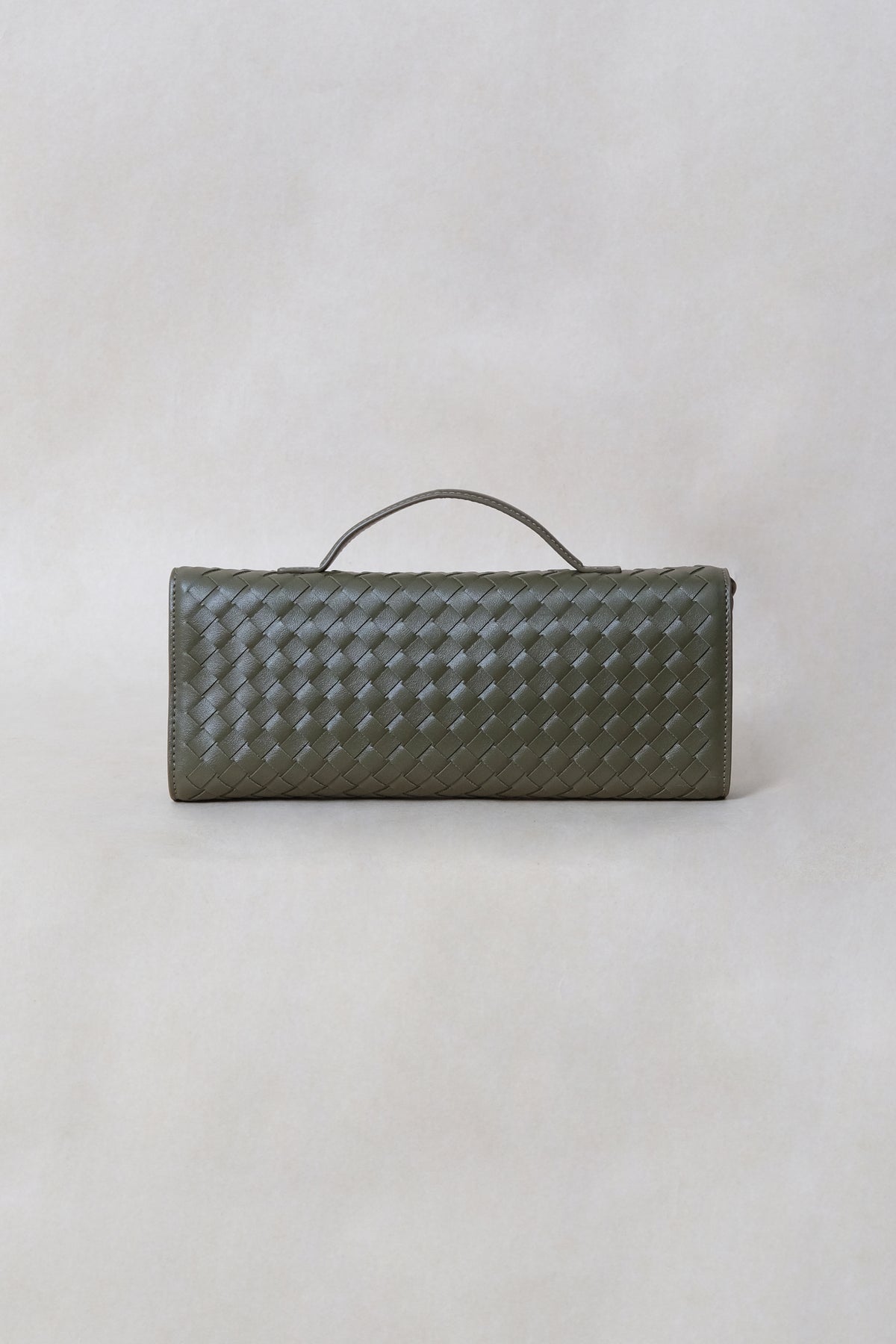 Artisan Crafted Flap Bag - Shinny Olive Green