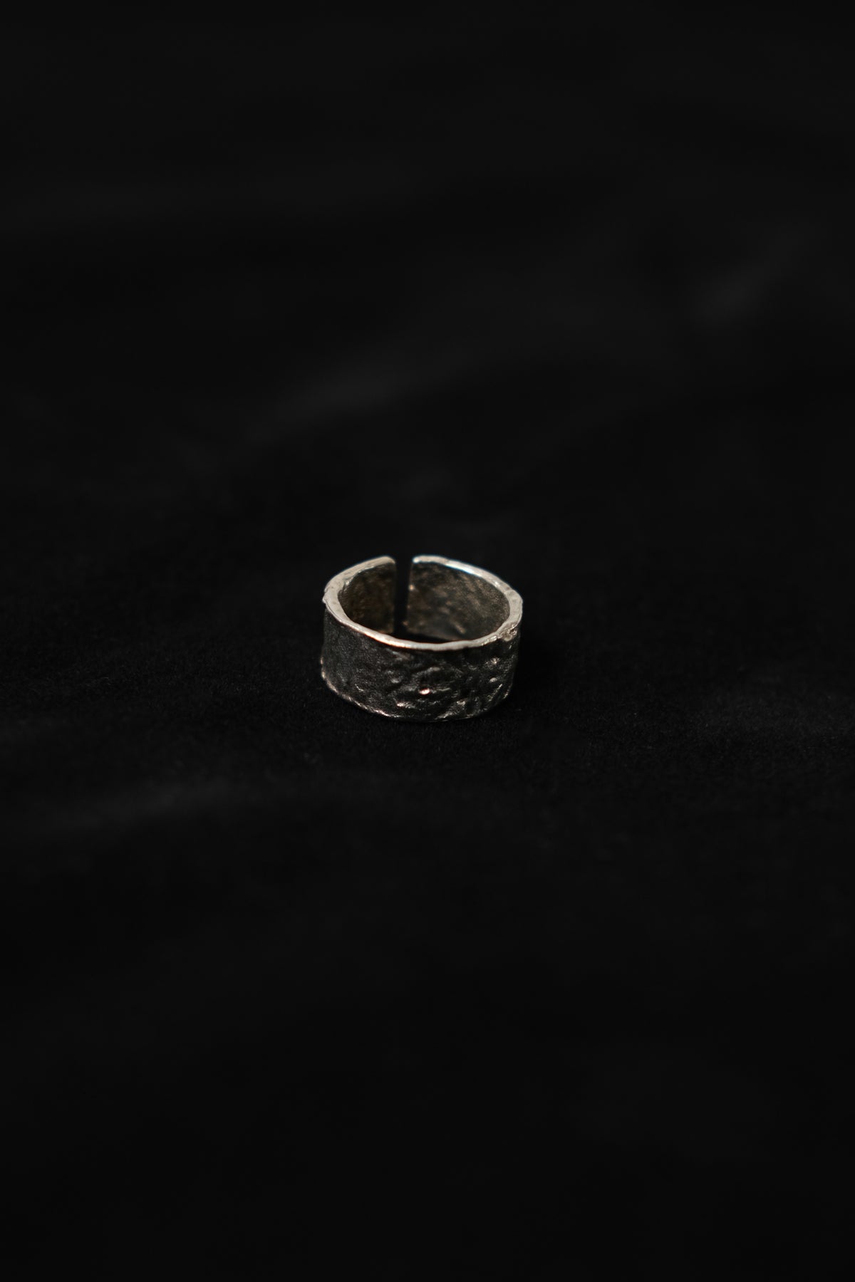 Tinfoil Wrinkled Metal Texture Ring in Sterling Silver