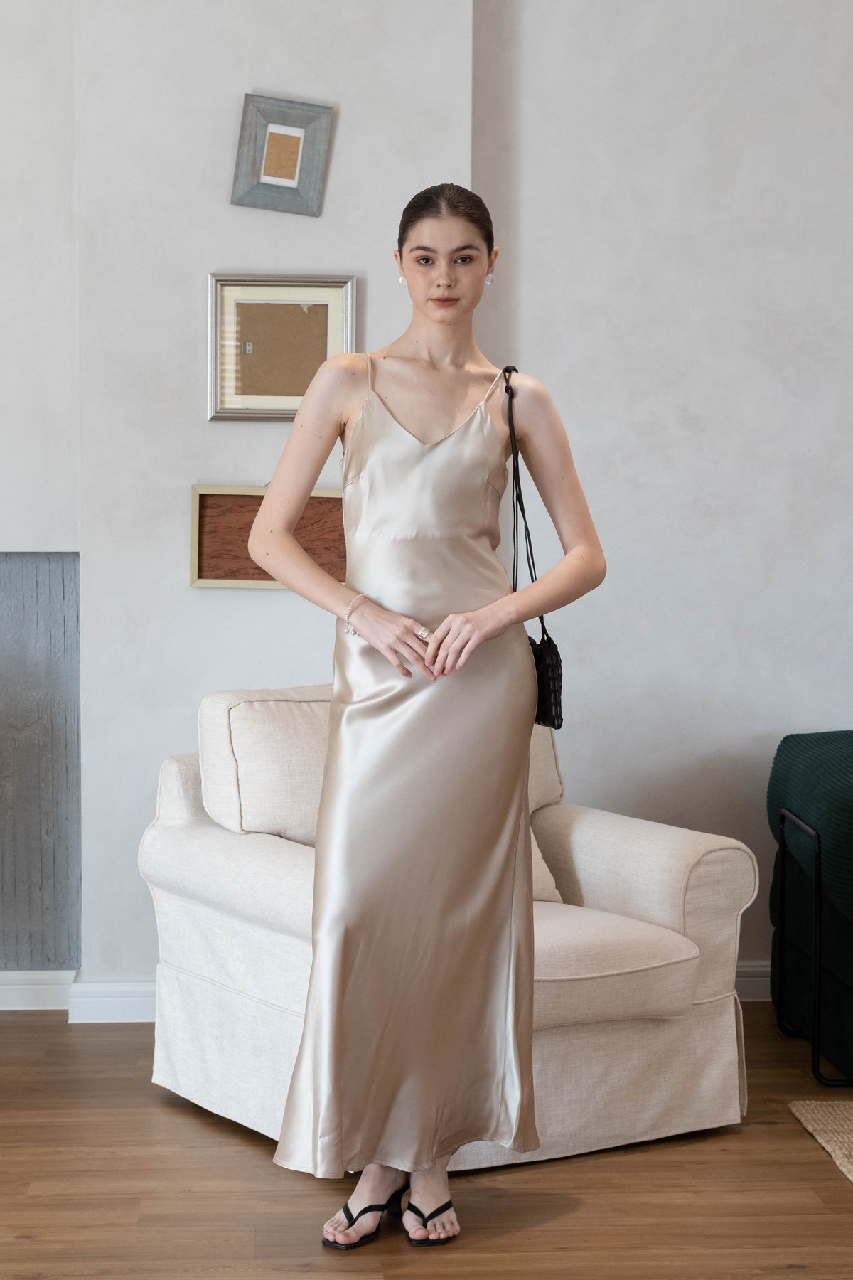 Elegance Long Dress - Champagne