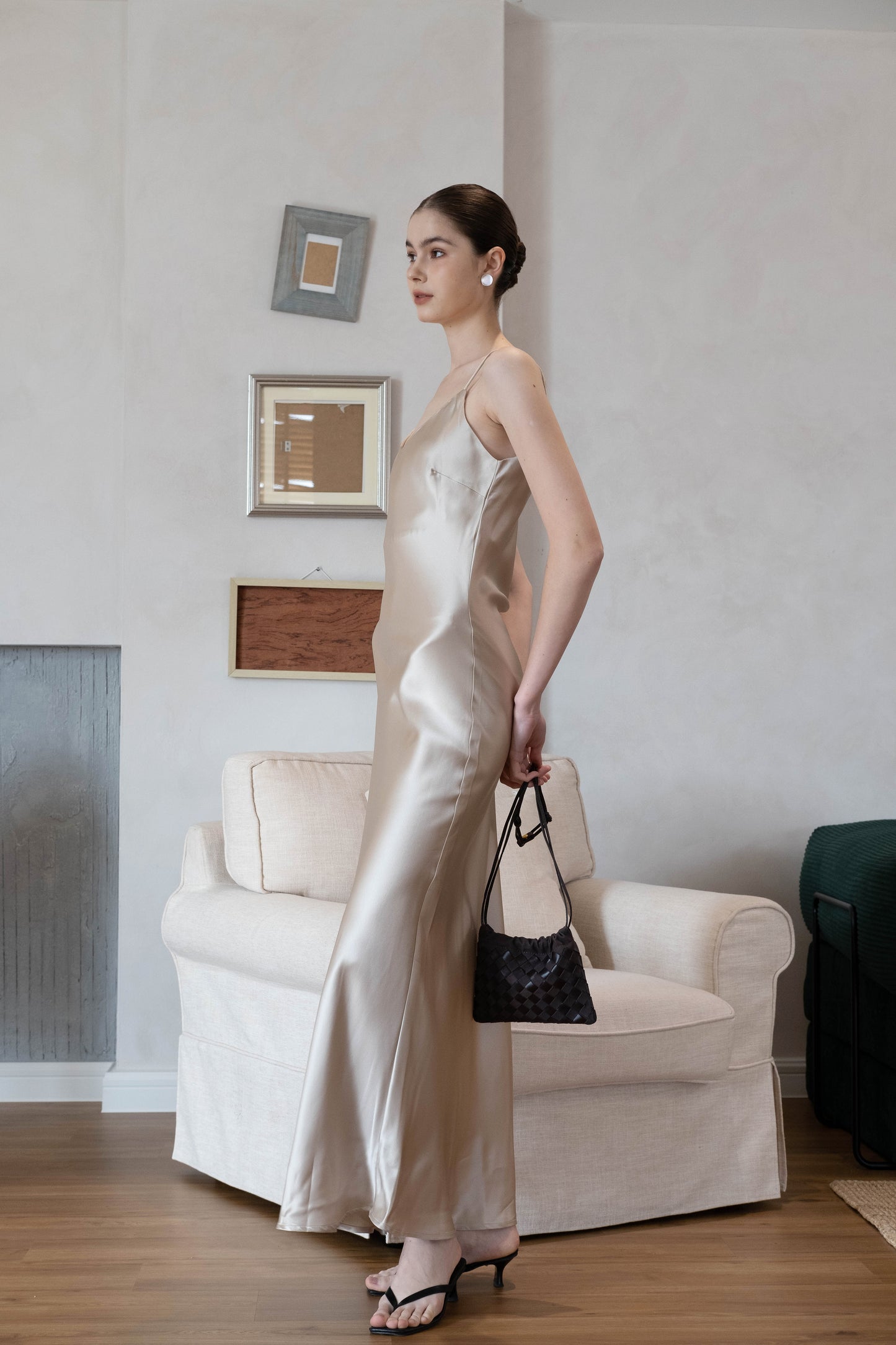 Elegance Long Dress - Champagne