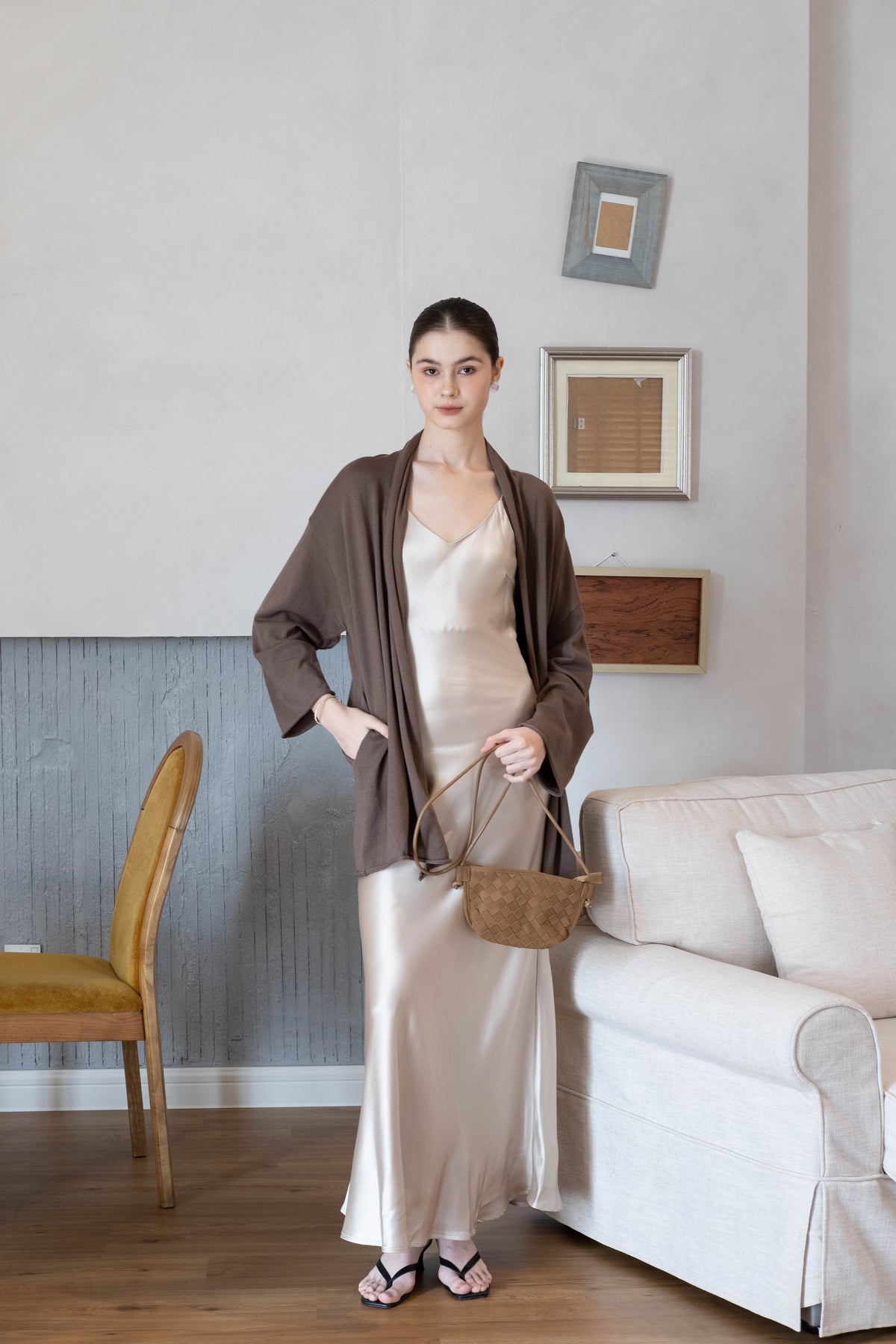 Elegance Long Dress - Champagne