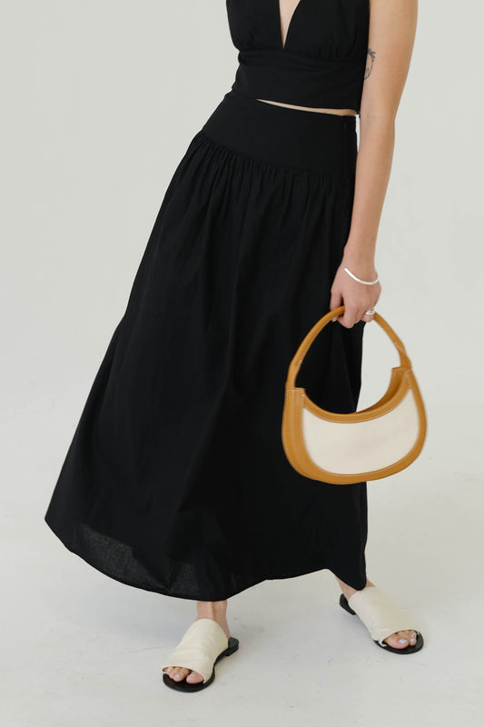 French Long Dress in Classic Black