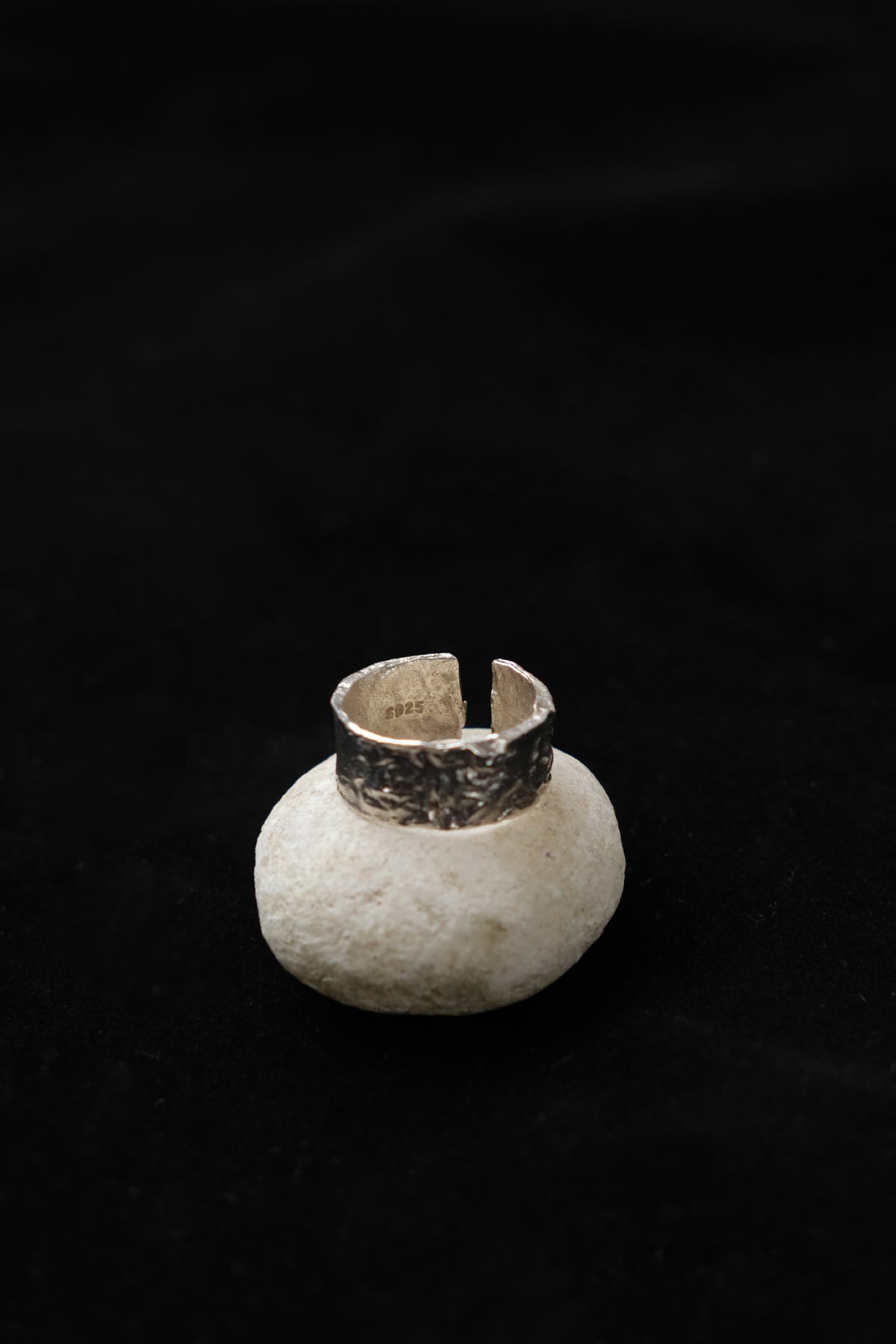 Tinfoil Wrinkled Metal Texture Ring in Sterling Silver