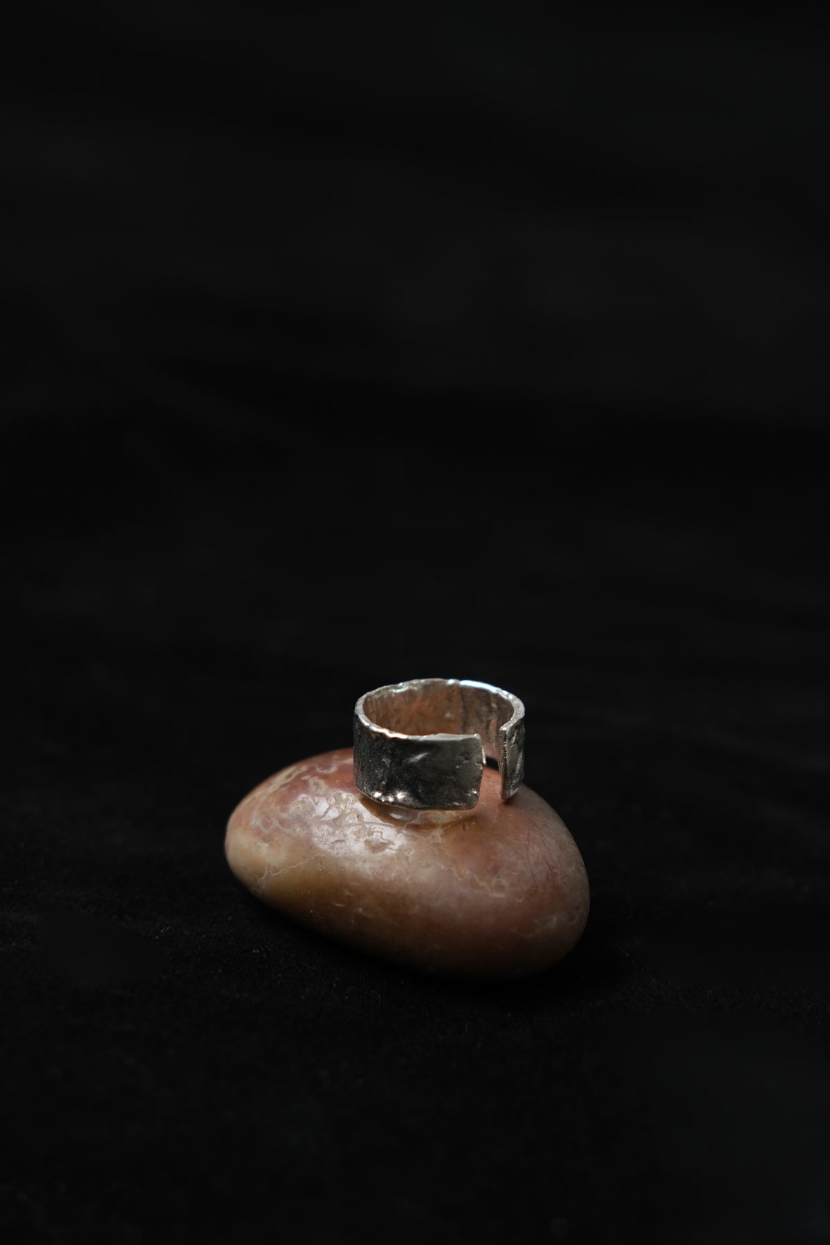 Tinfoil Wrinkled Metal Texture Ring in Sterling Silver