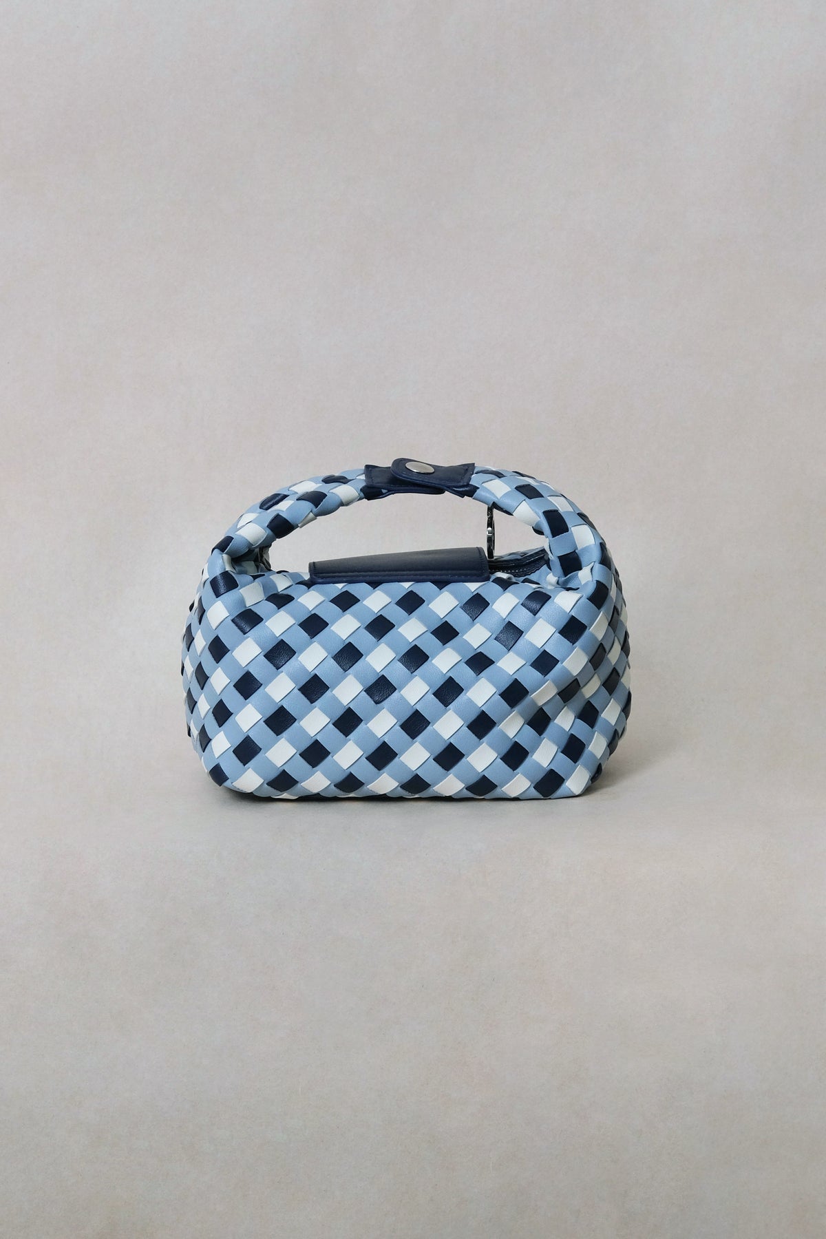Artisan Aurelia Crescent Bag - Blue & White Gingham