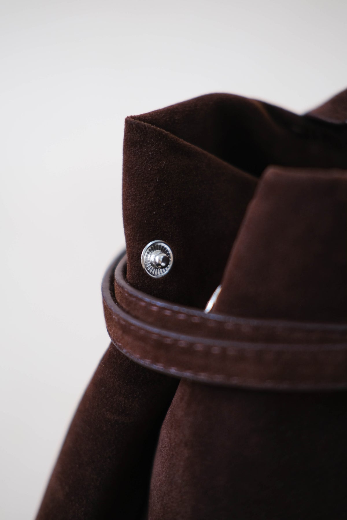 The Elegant Suede Bag In Dark Coffee