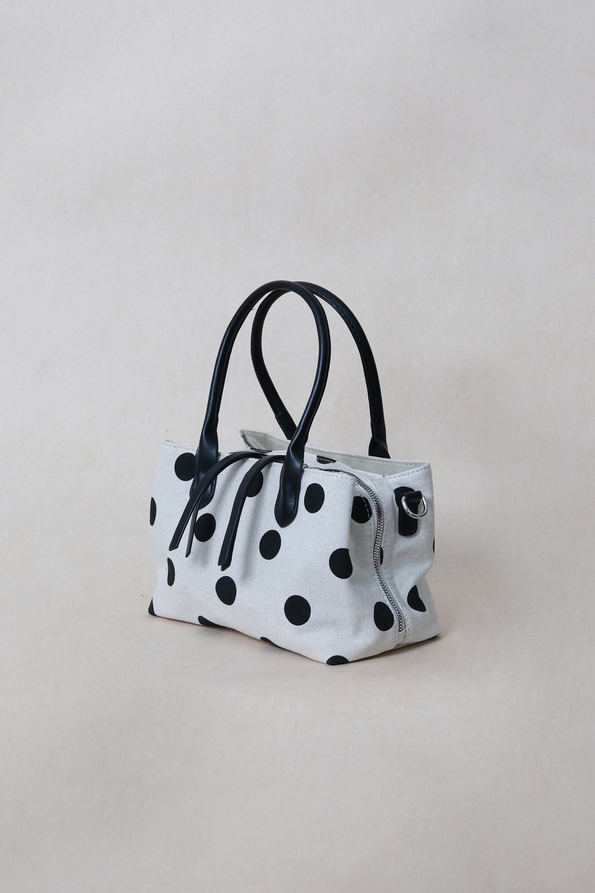 Mini Classic Flow Canvas Tote - Polkadots