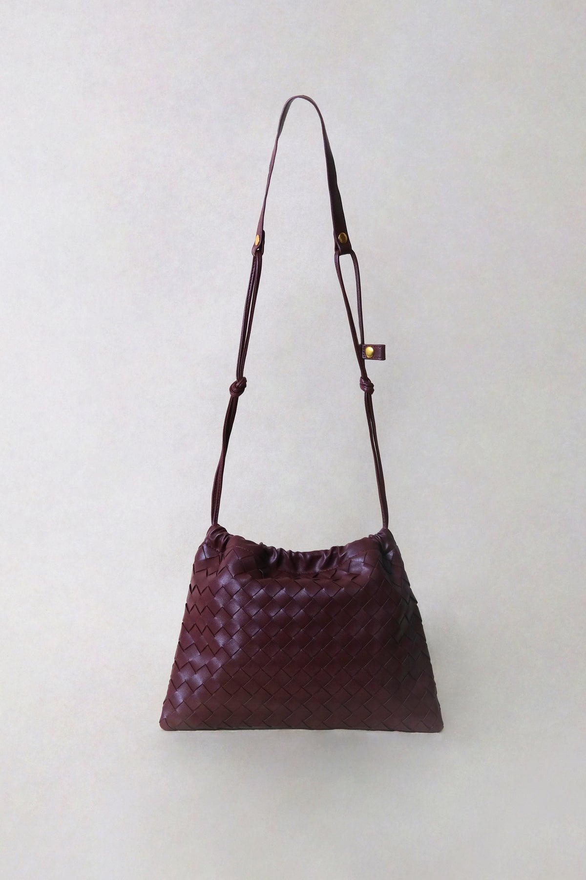 Artisan Cloud Satchel - Shinny Wine Red
