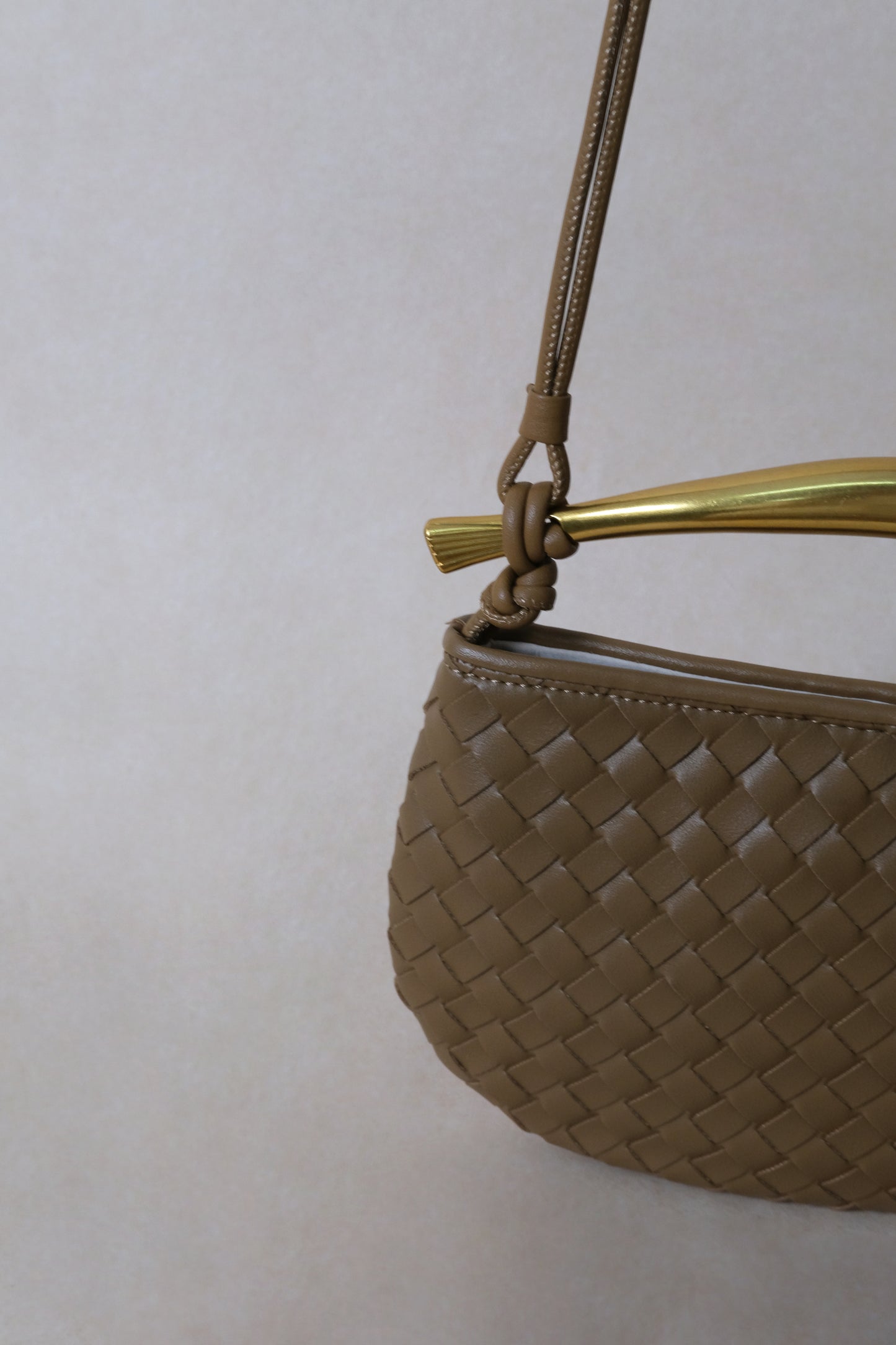 Mini Artisan Classic Dumpling Bag - Khaki