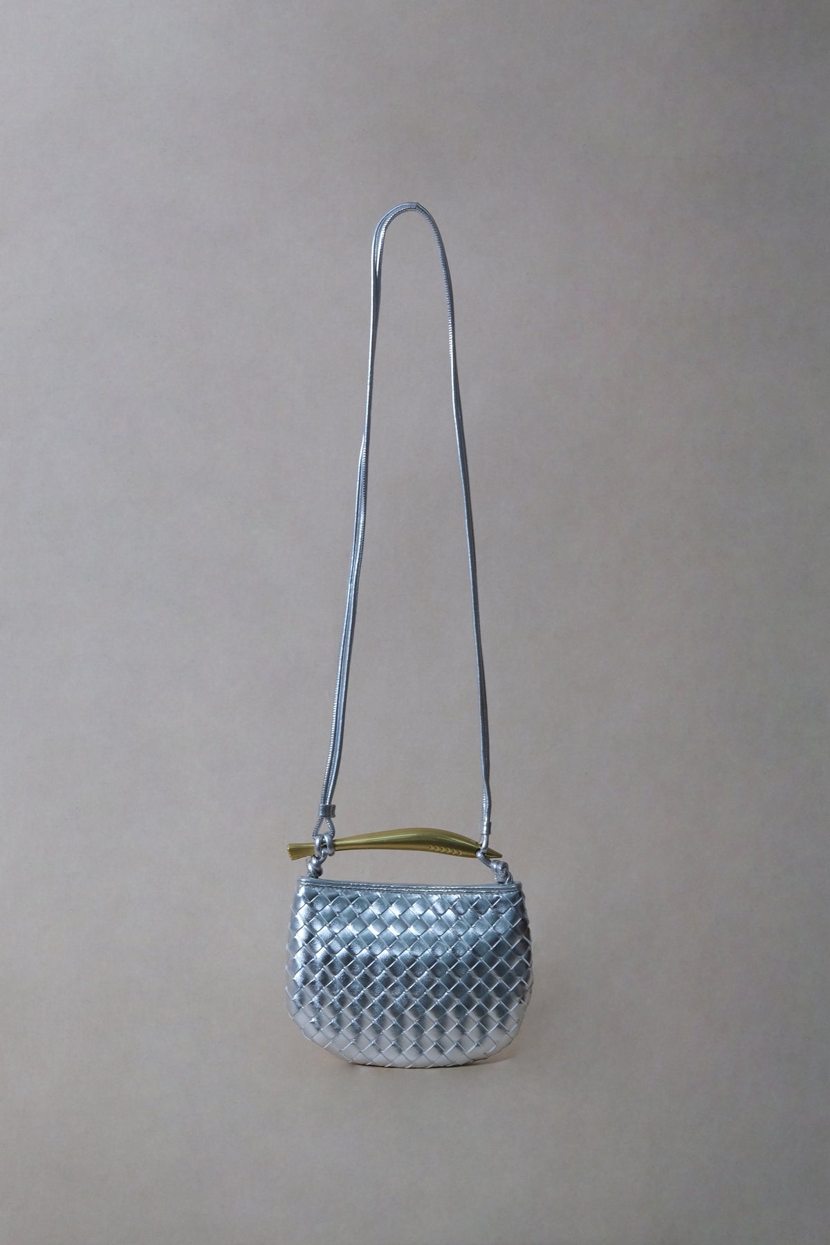 Mini Artisan Classic Dumpling Bag - Shinny Silver