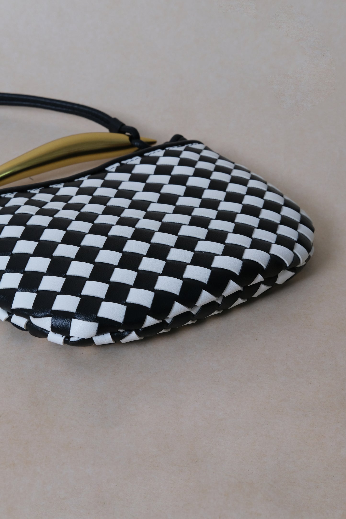 Mini Artisan Classic Dumpling Bag - Black And White