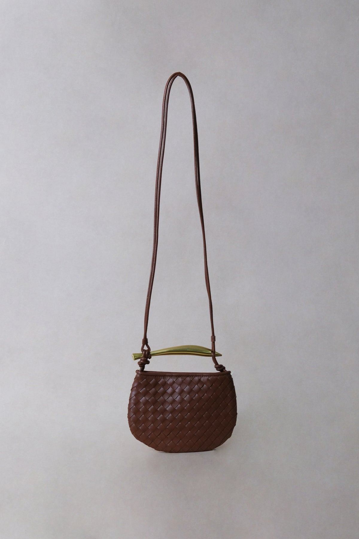 Mini Artisan Classic Dumpling Bag - Dark Shinny Chestnut