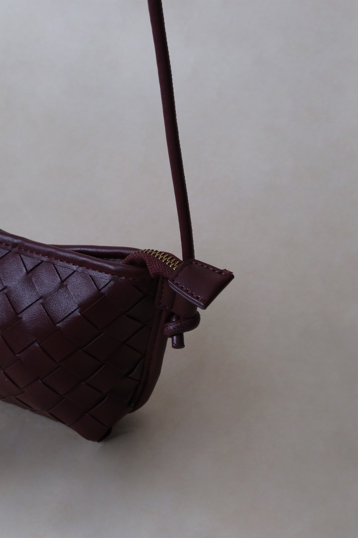 Mini Artisan Satchel - Shinny Wine Red