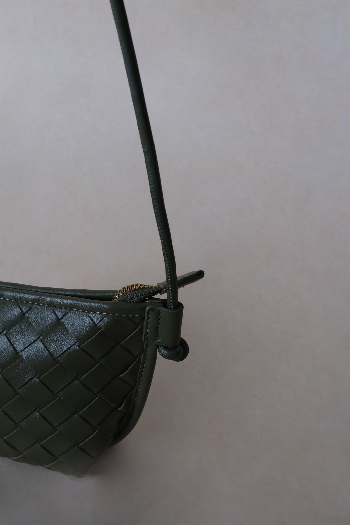 Mini Artisan Satchel - Shinny Olive Green