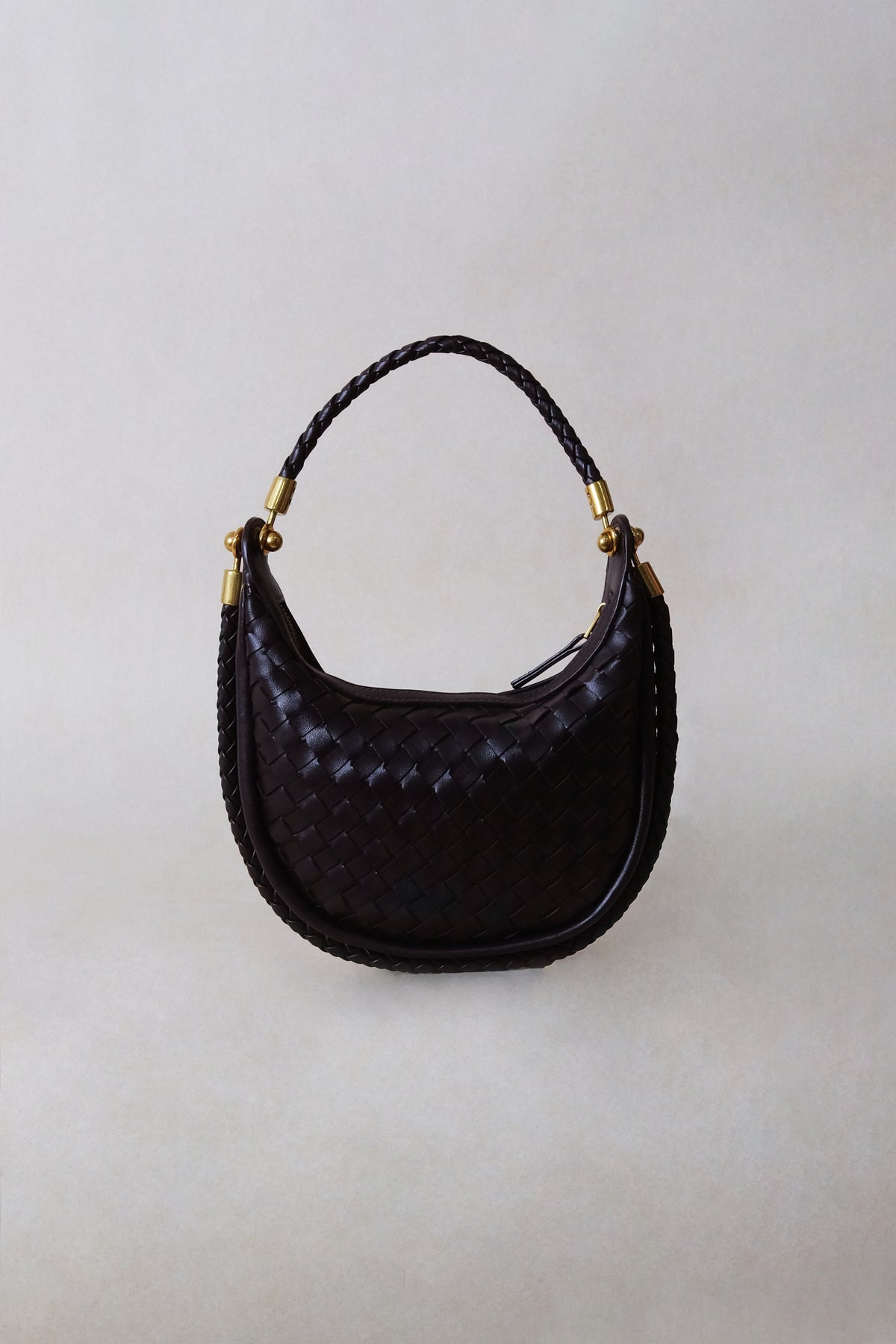 Artisan Elegance Crescent Bag - Black Currant