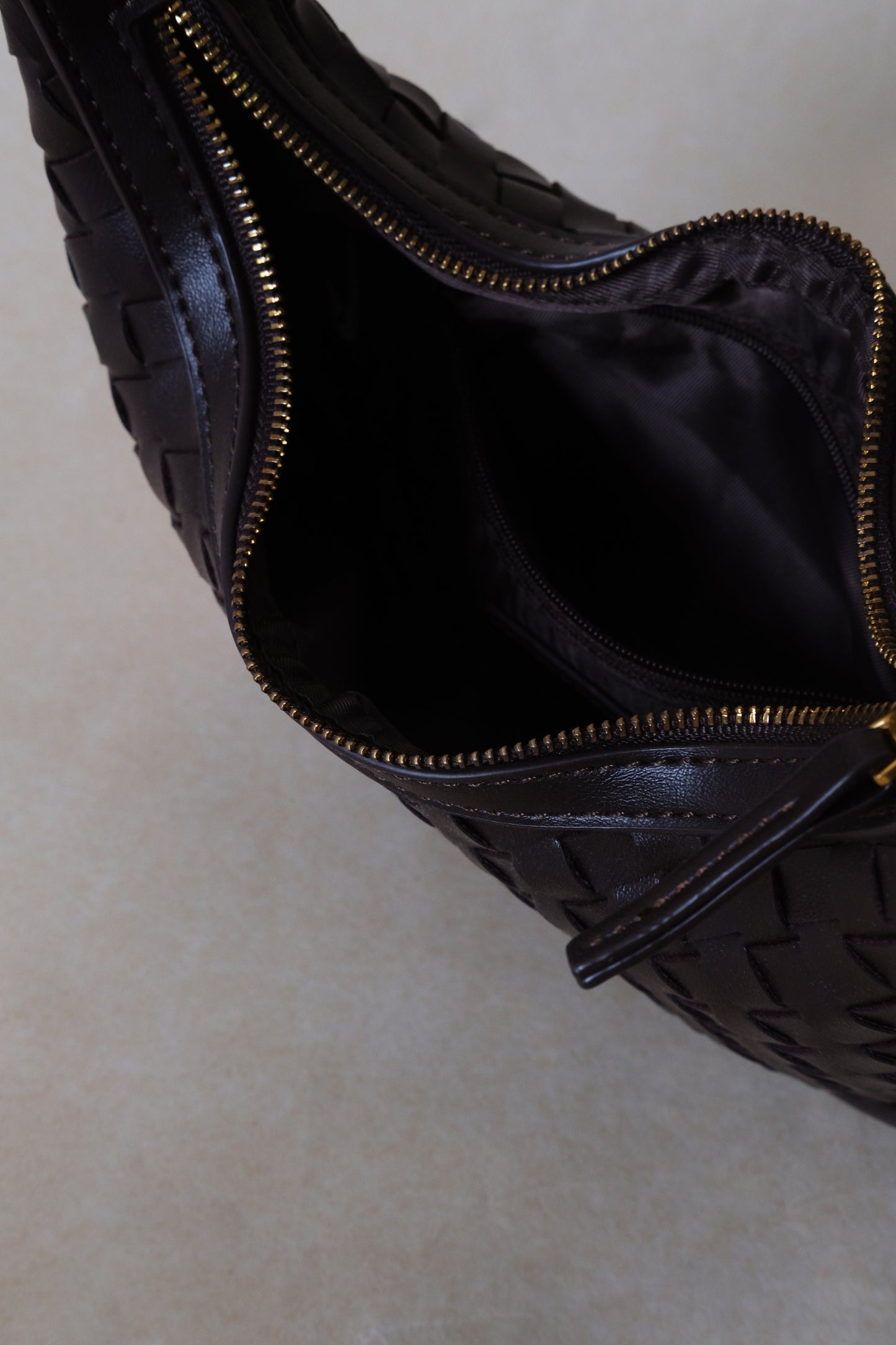 Artisan Elegance Crescent Bag - Black Currant