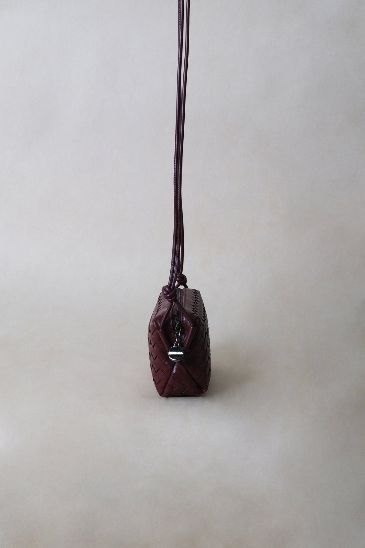 Artisan Elegance Box Bag - Shinny Wine Red