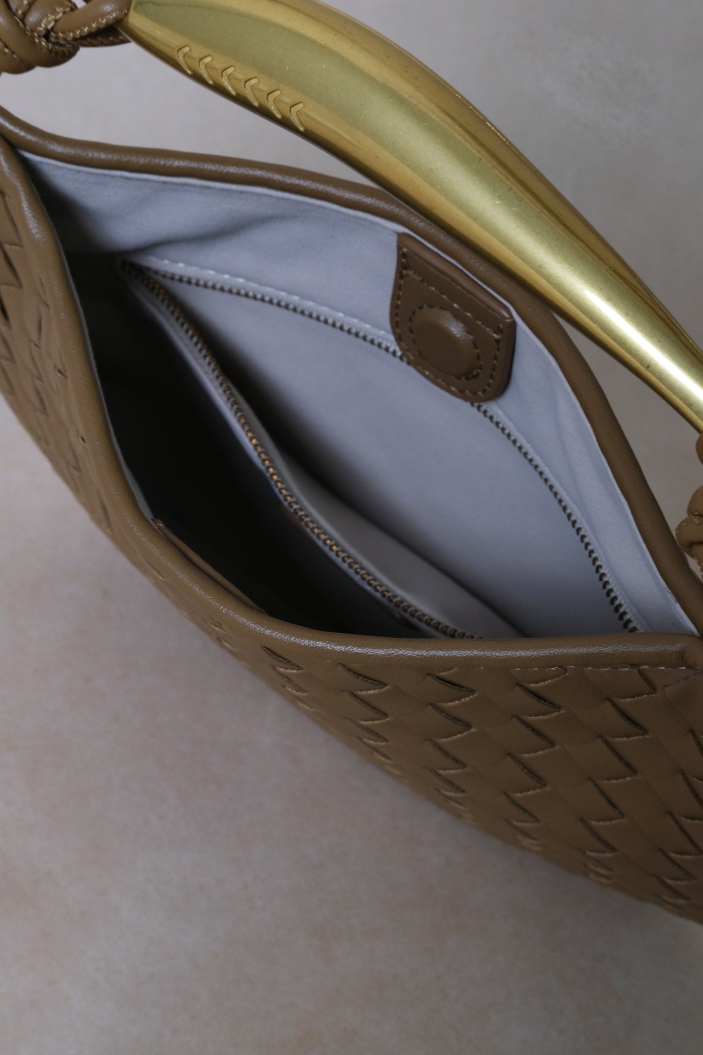 Artisan Classic Dumpling Bag - Shinny Khaki